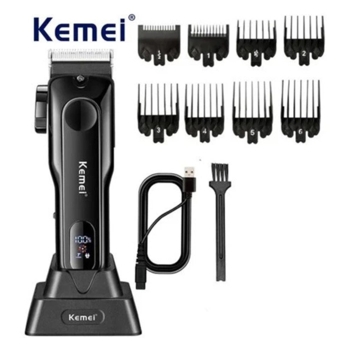 Máquina de Corte Kemei KM-5082 com Base Carregadora Turbo