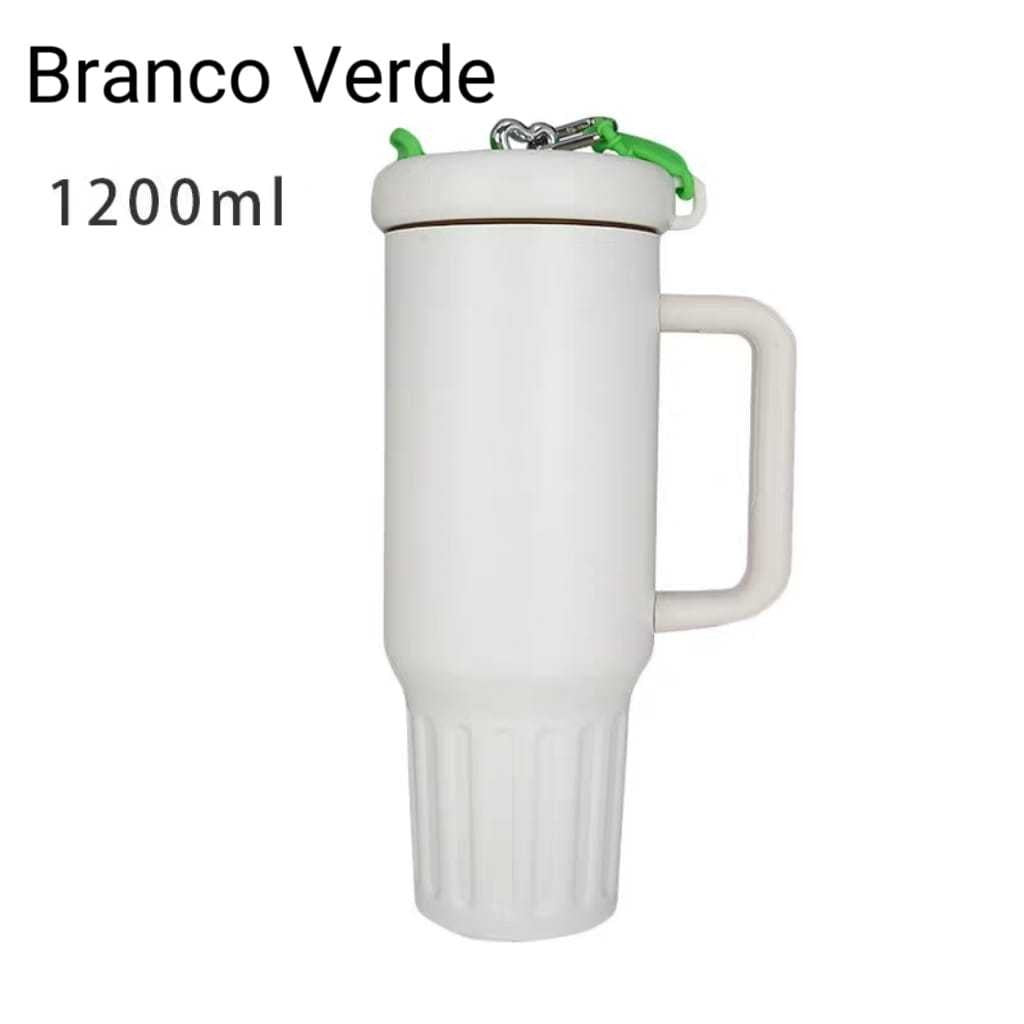 Garrafa Térmica Inox com Canudo Portátil 1200ml Inoxidável