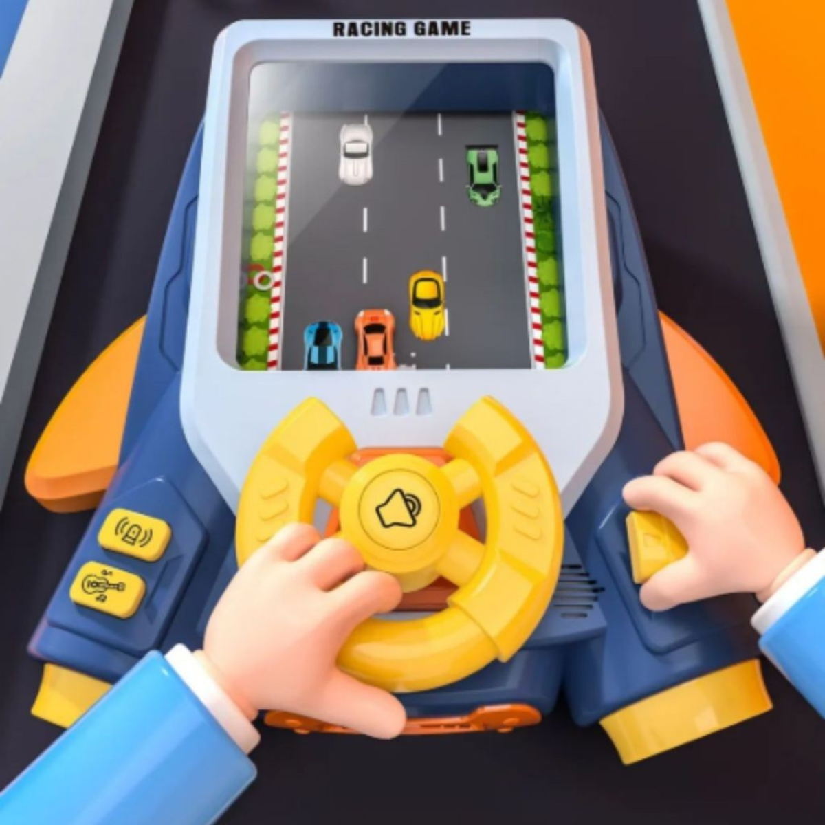 Brinquedo Infantil Mini Carro de Corrida com Volante Musical