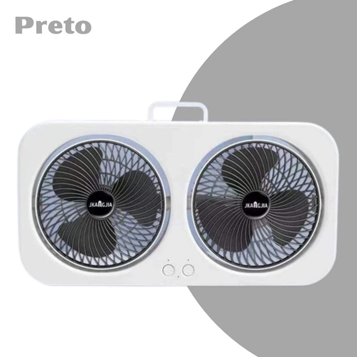 Ventilador Duplo Portátil Recarregável de Mesa ou Parede
