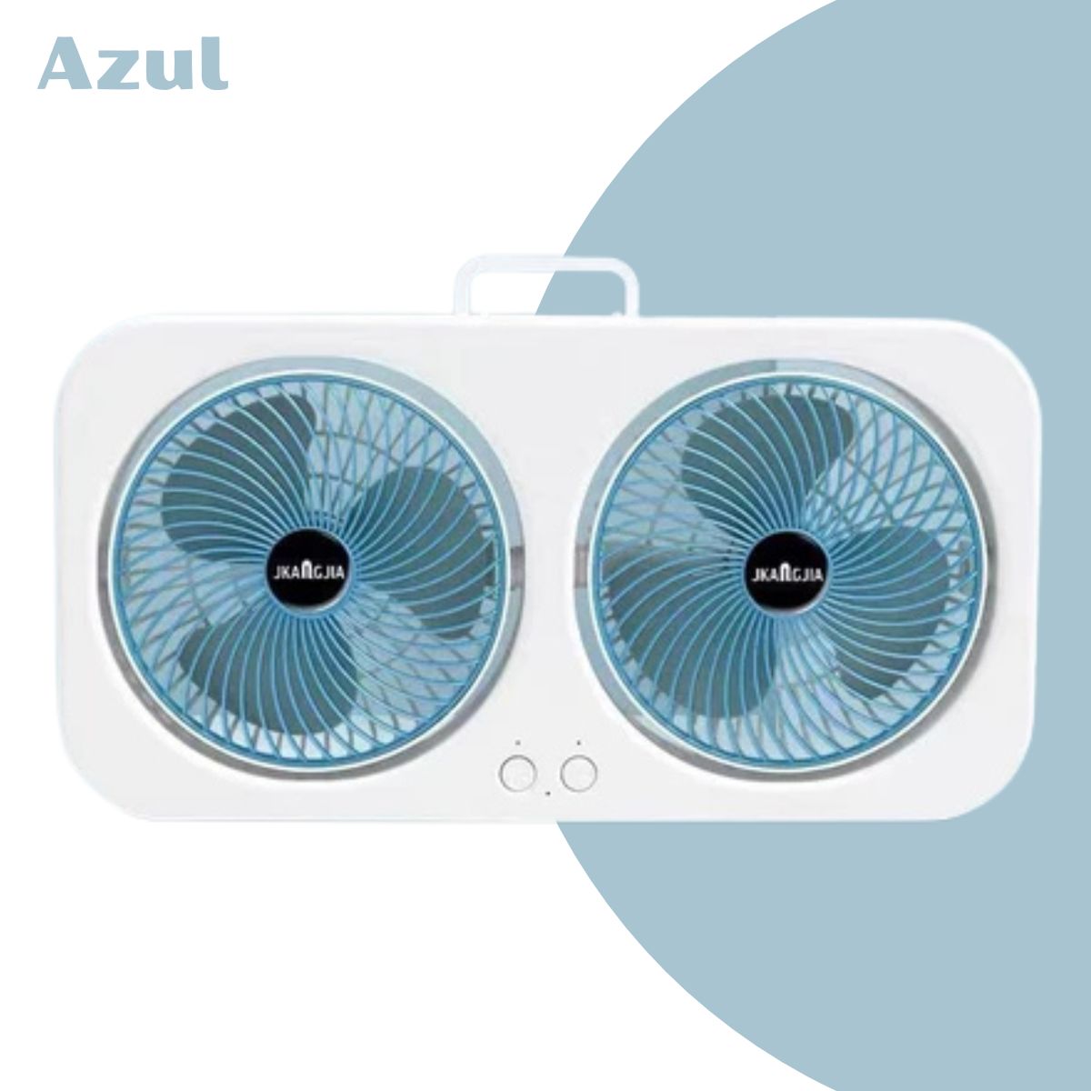 Ventilador Duplo Portátil Recarregável de Mesa ou Parede