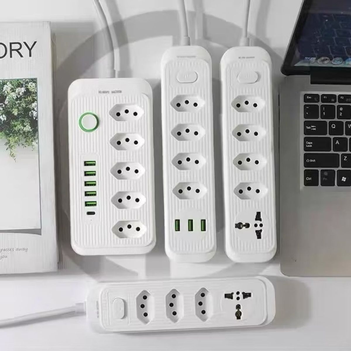 Extensão Elétrica A631 de Ate 5 Tomadas + 2 USB + 1 Tipo-C