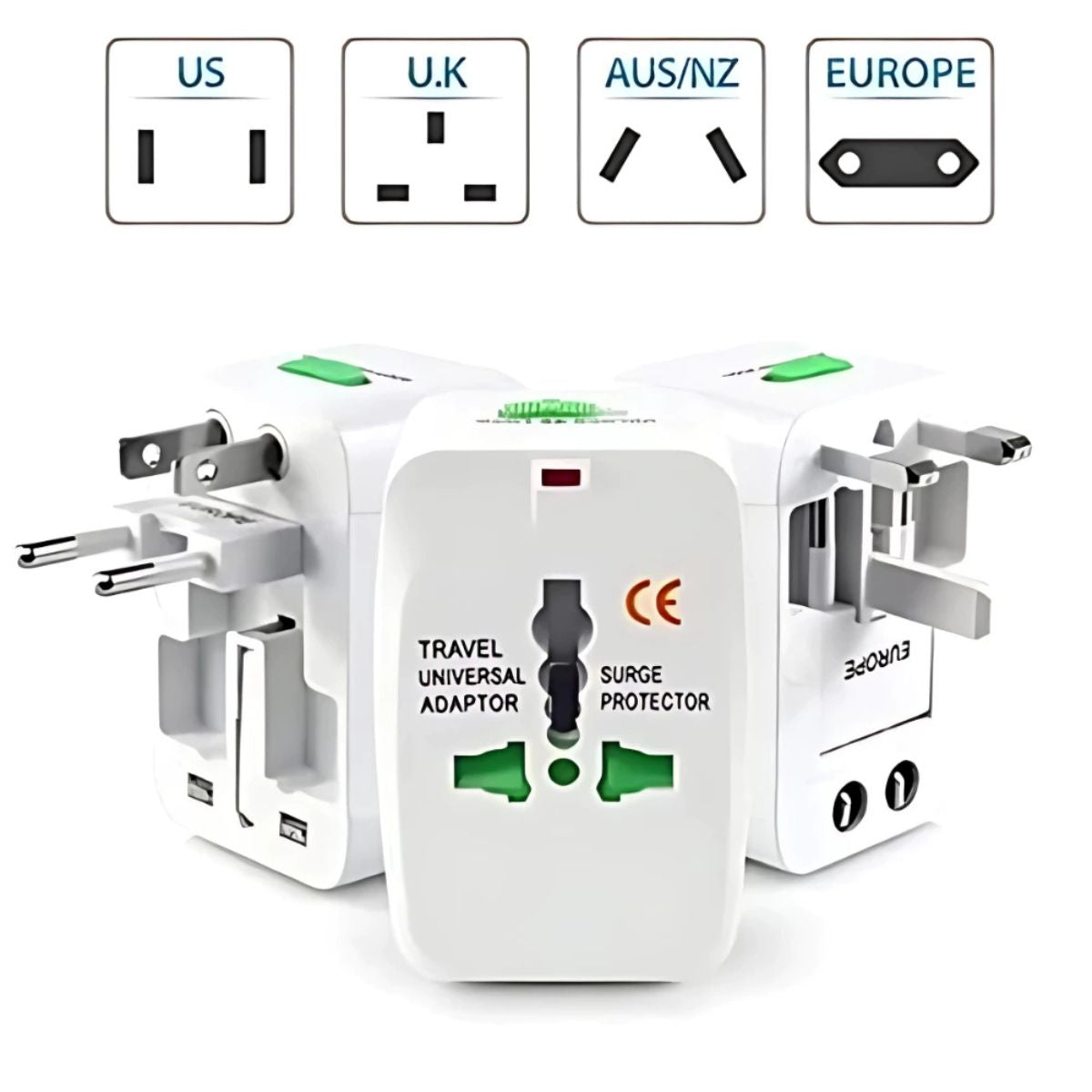 Adaptador Universal de Tomada Padrão Internacional Bivolt