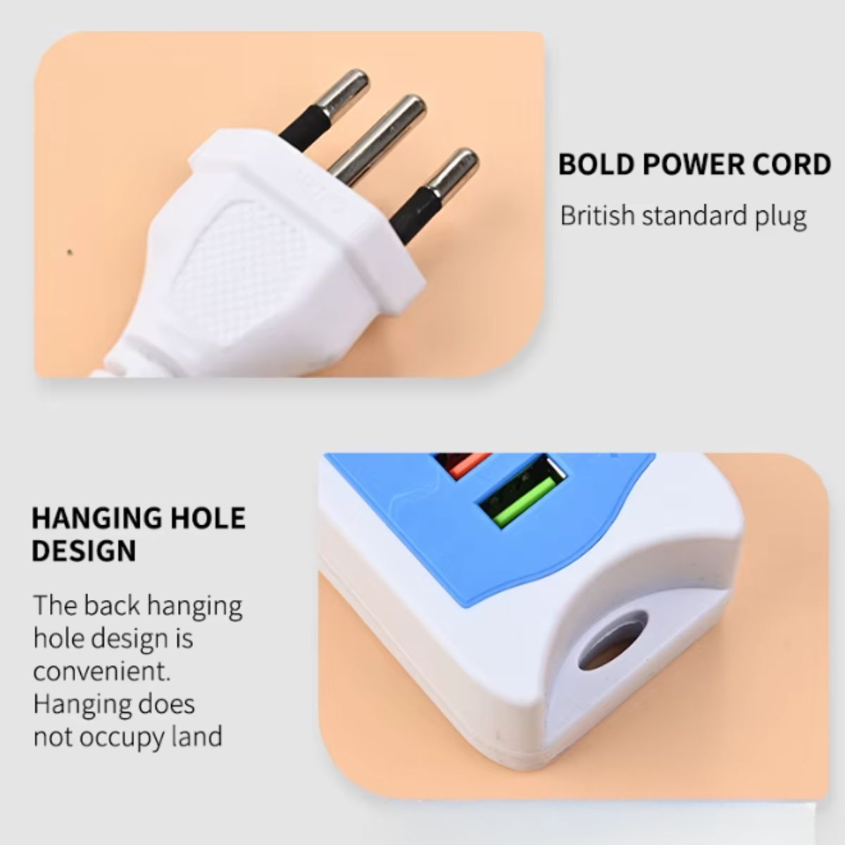 Extensão Filtro de Linha de ate 5 Tomadas 2 USB e 1 Tipo-C