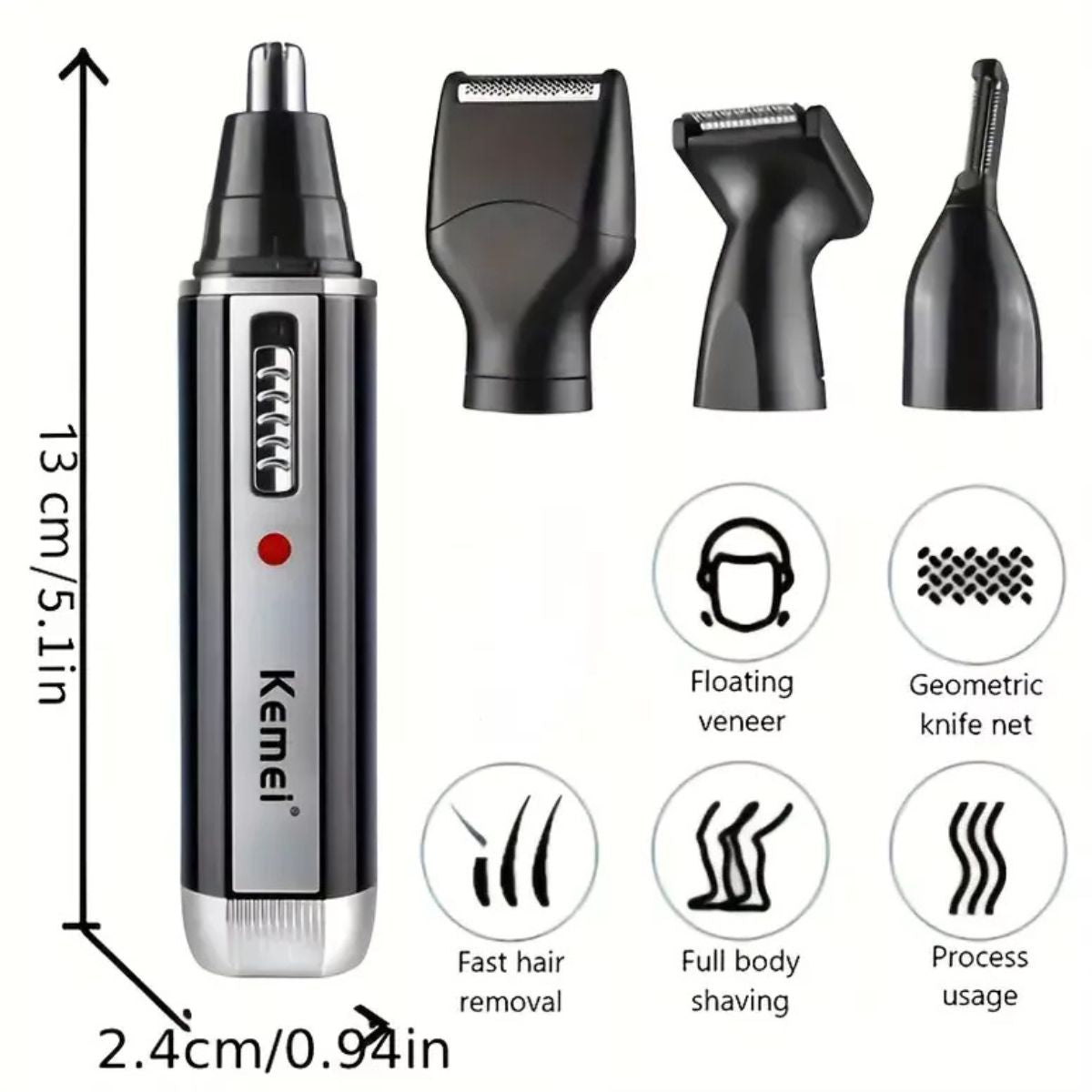 Aparador de Pelos Kemei KM-6630 Profissional À Prova D'Água