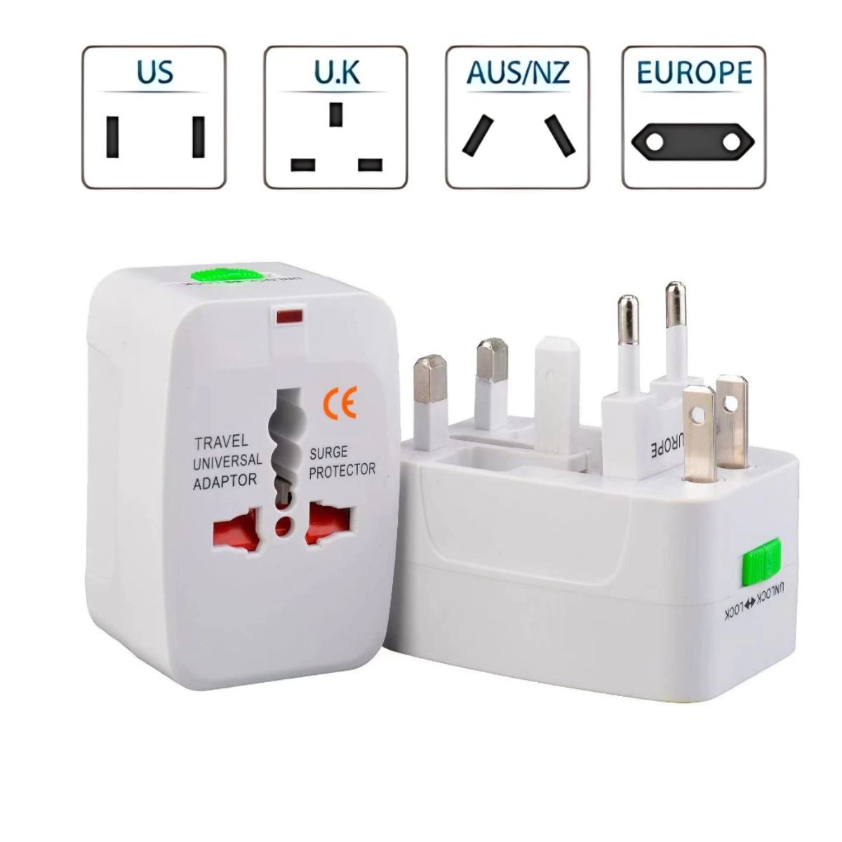 Adaptador Universal de Tomada Padrão Internacional Bivolt