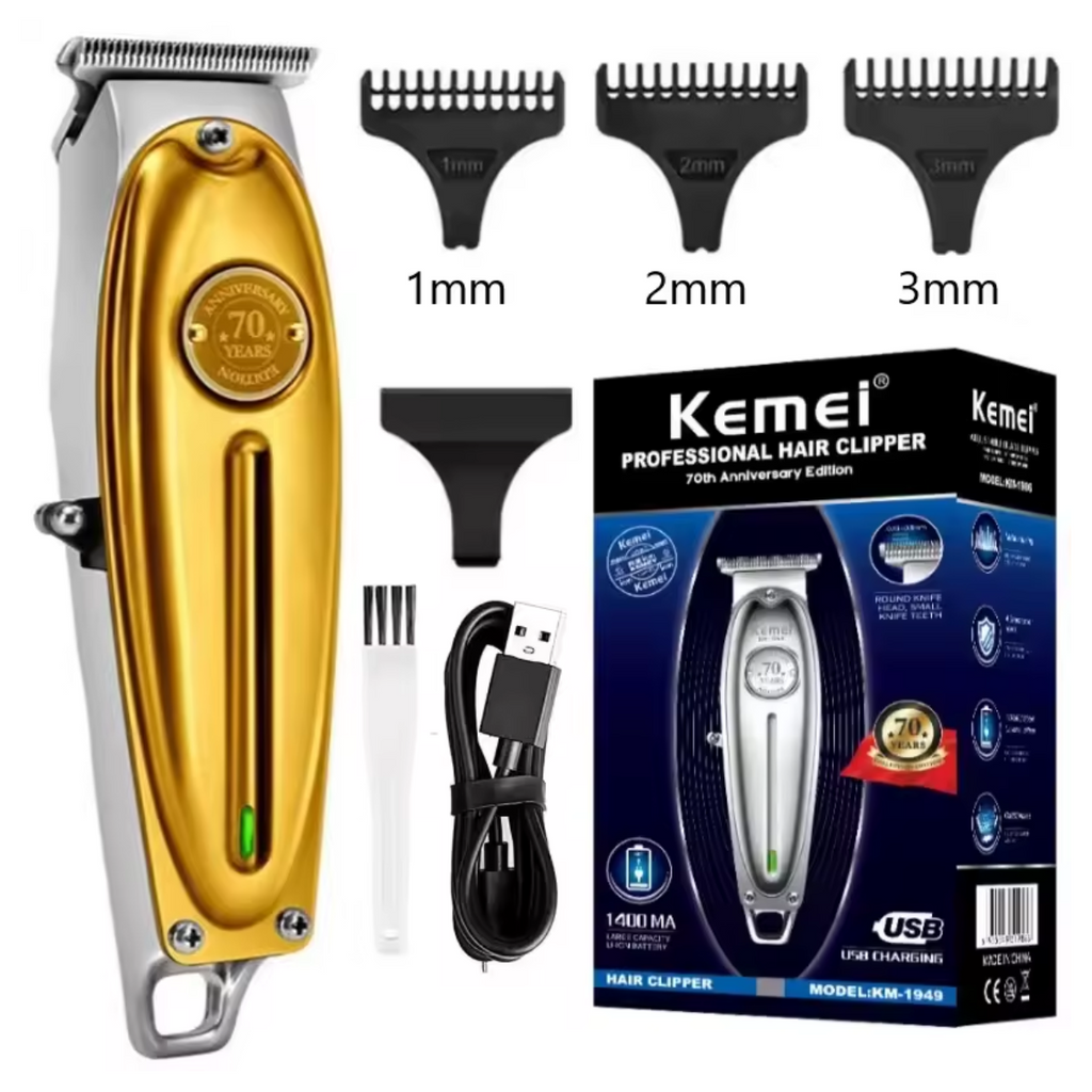 Máquina de Corte Kemei KM-1949  Profissional e Sem Fio