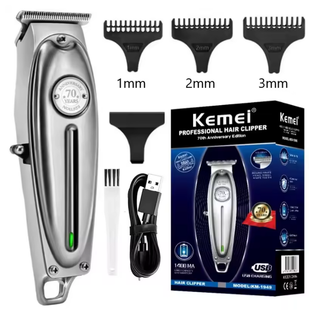 Máquina de Corte Kemei KM-1949  Profissional e Sem Fio