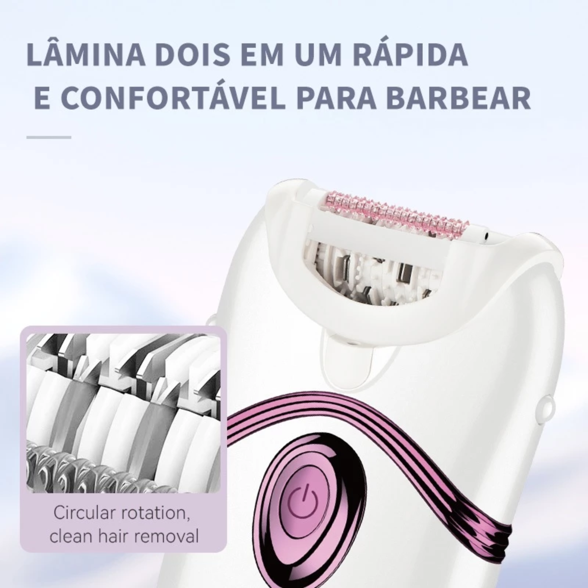 Depilador Kemei KM-395 Lixador de Pés e Aparador De Pelos
