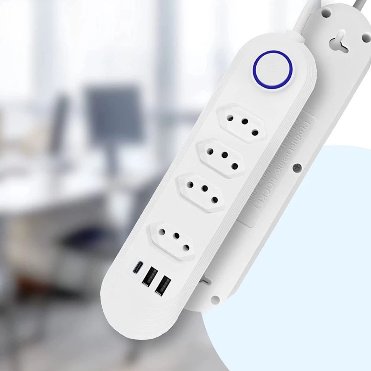 Extensão Elétrica Di Vida Power Socket 6 Tomadas Bivolt