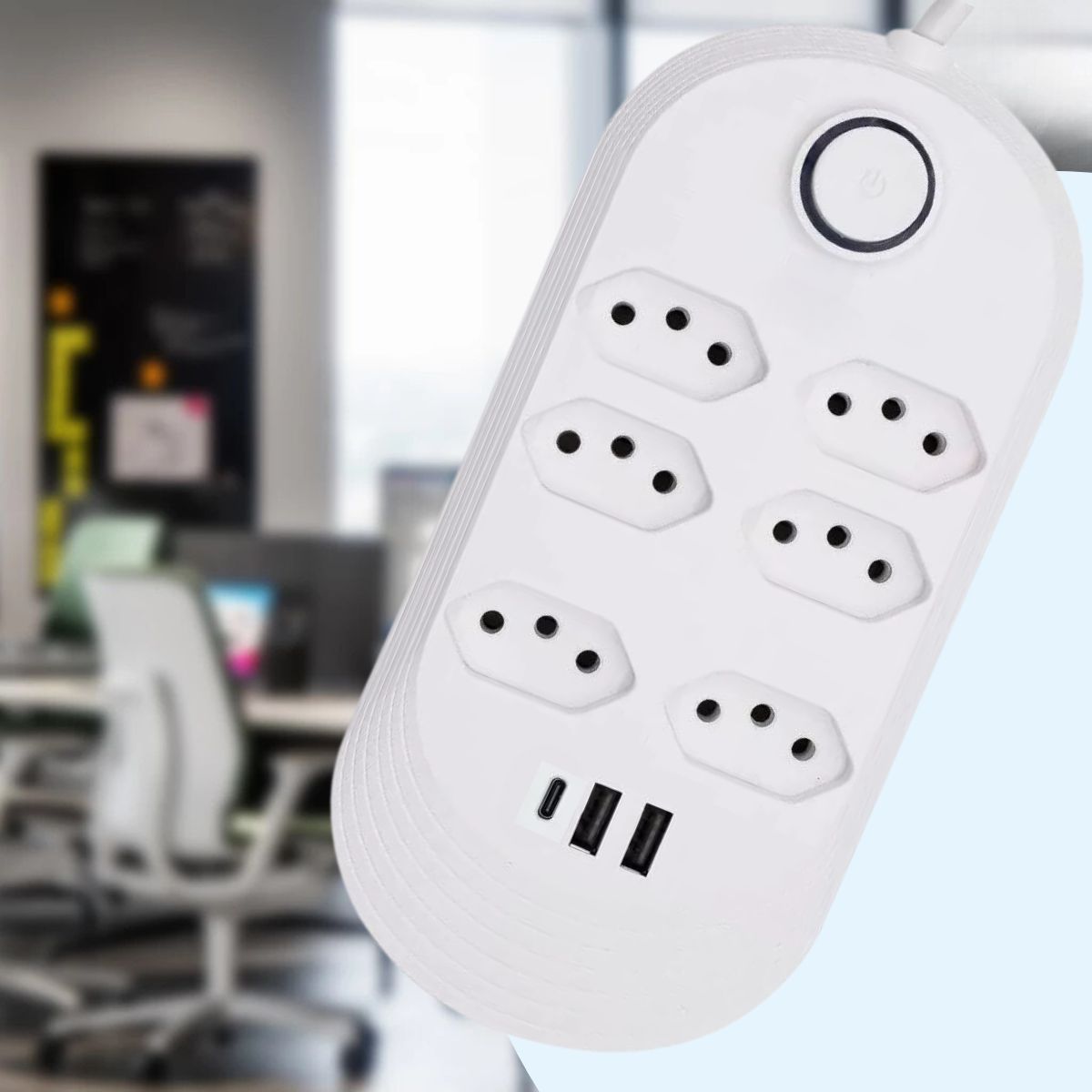 Extensão Elétrica Di Vida Power Socket 6 Tomadas Bivolt