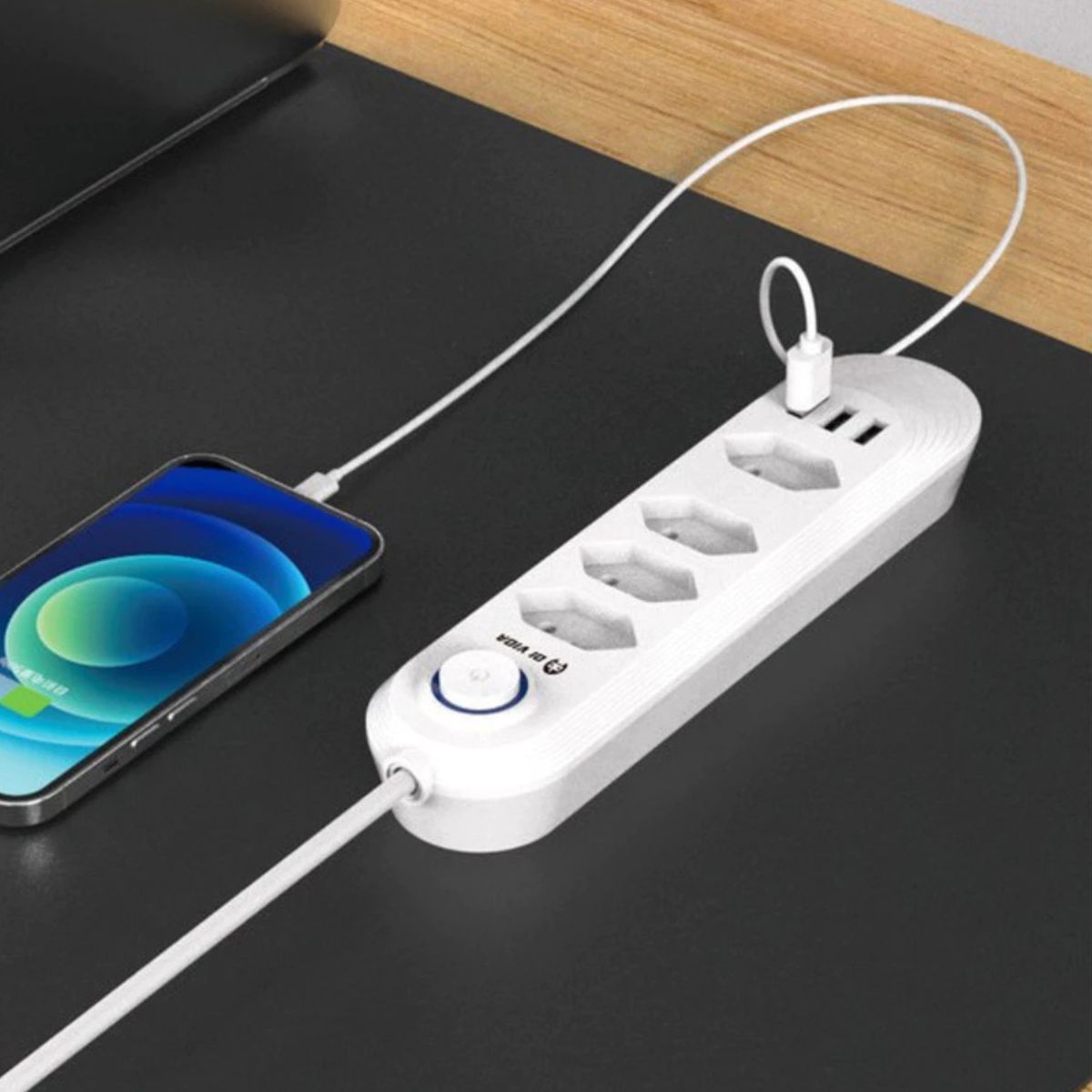 Extensão Elétrica Di Vida Power Socket 6 Tomadas Bivolt
