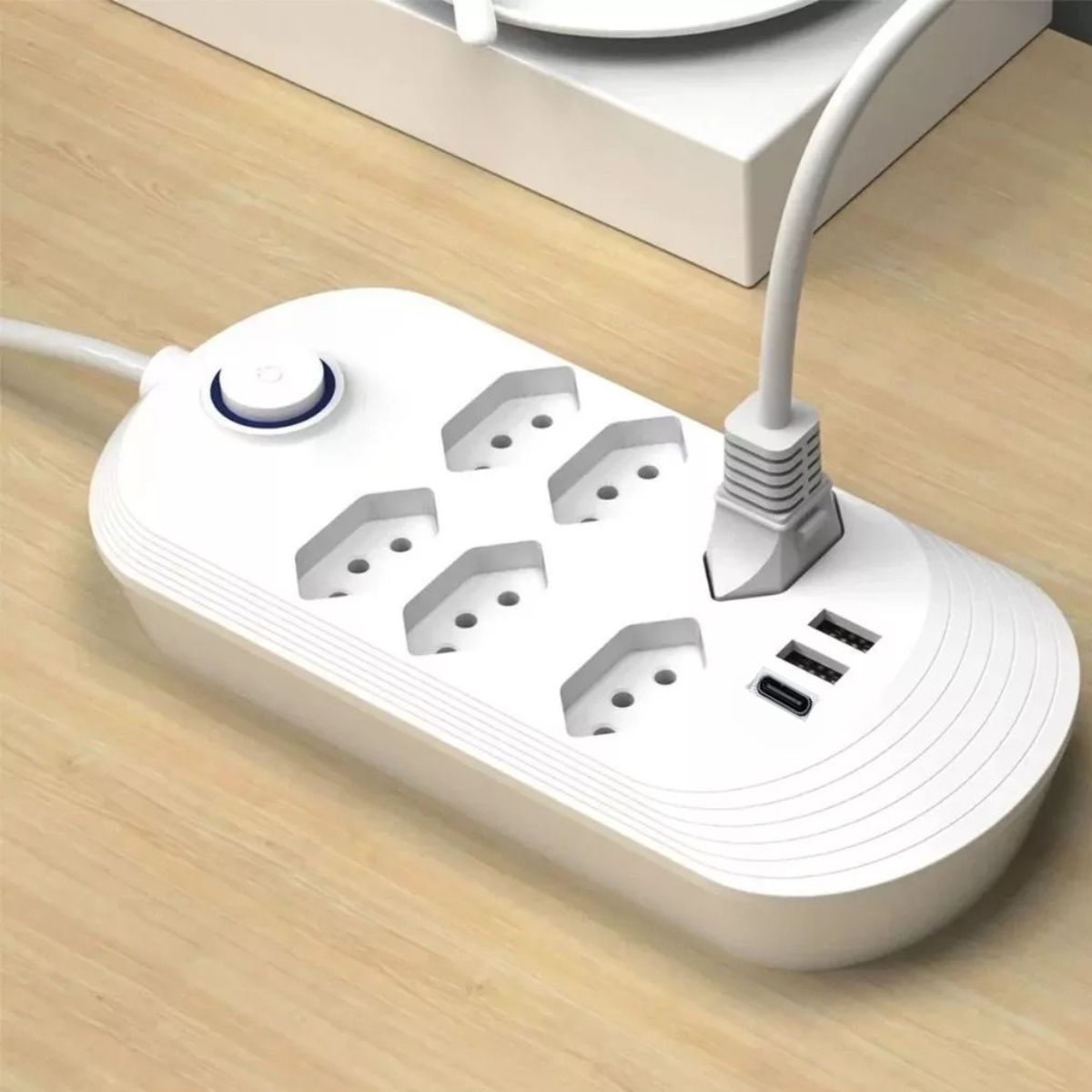 Extensão Elétrica Di Vida Power Socket 6 Tomadas Bivolt