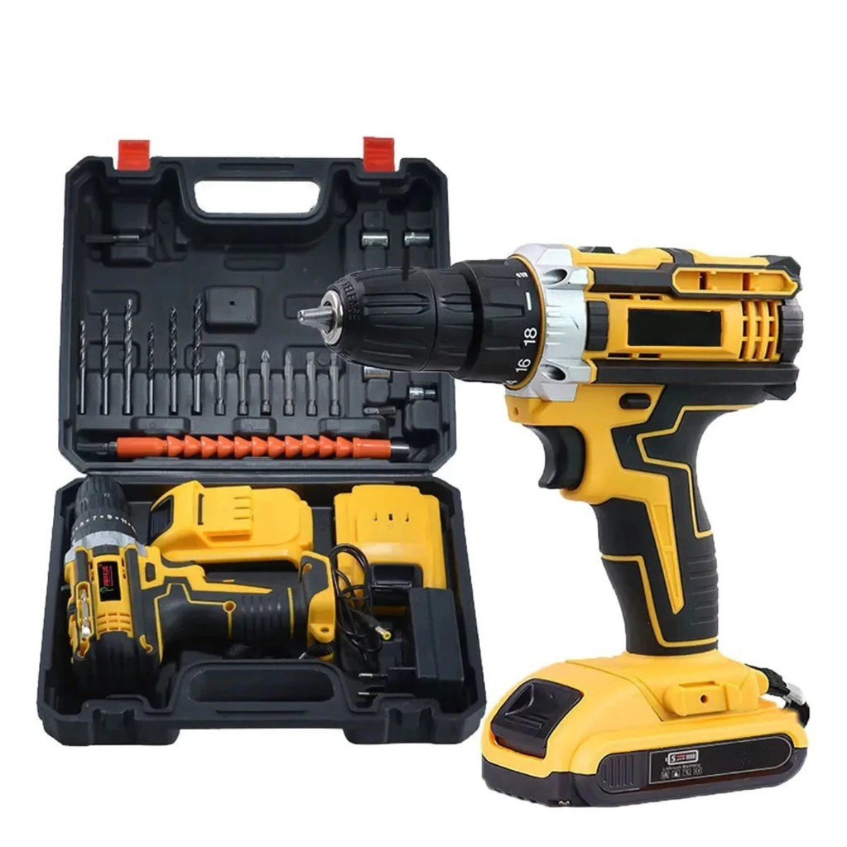 Parafusadeira Furadeira Profissional Bivolt 21v 2 Baterias