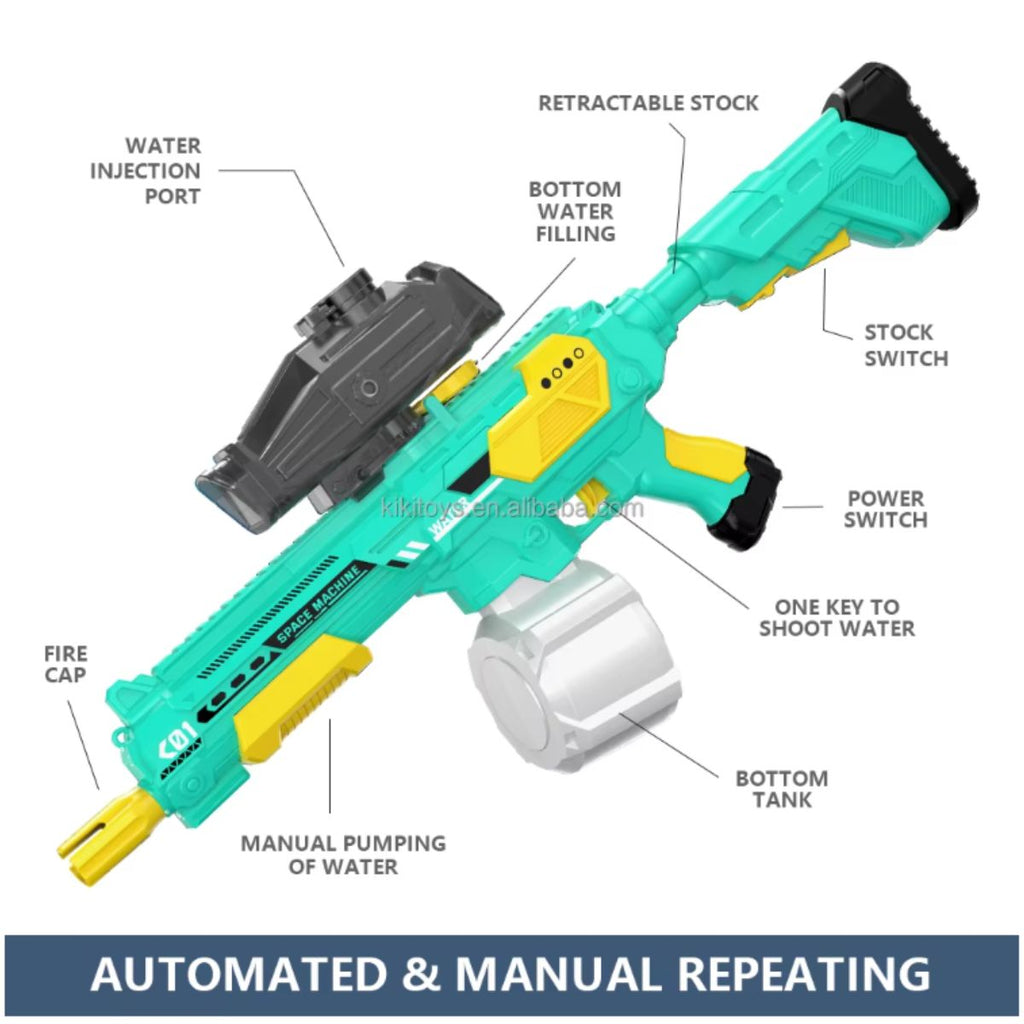 Pistola de Água Elétrica Automática Jato Forte Infantil