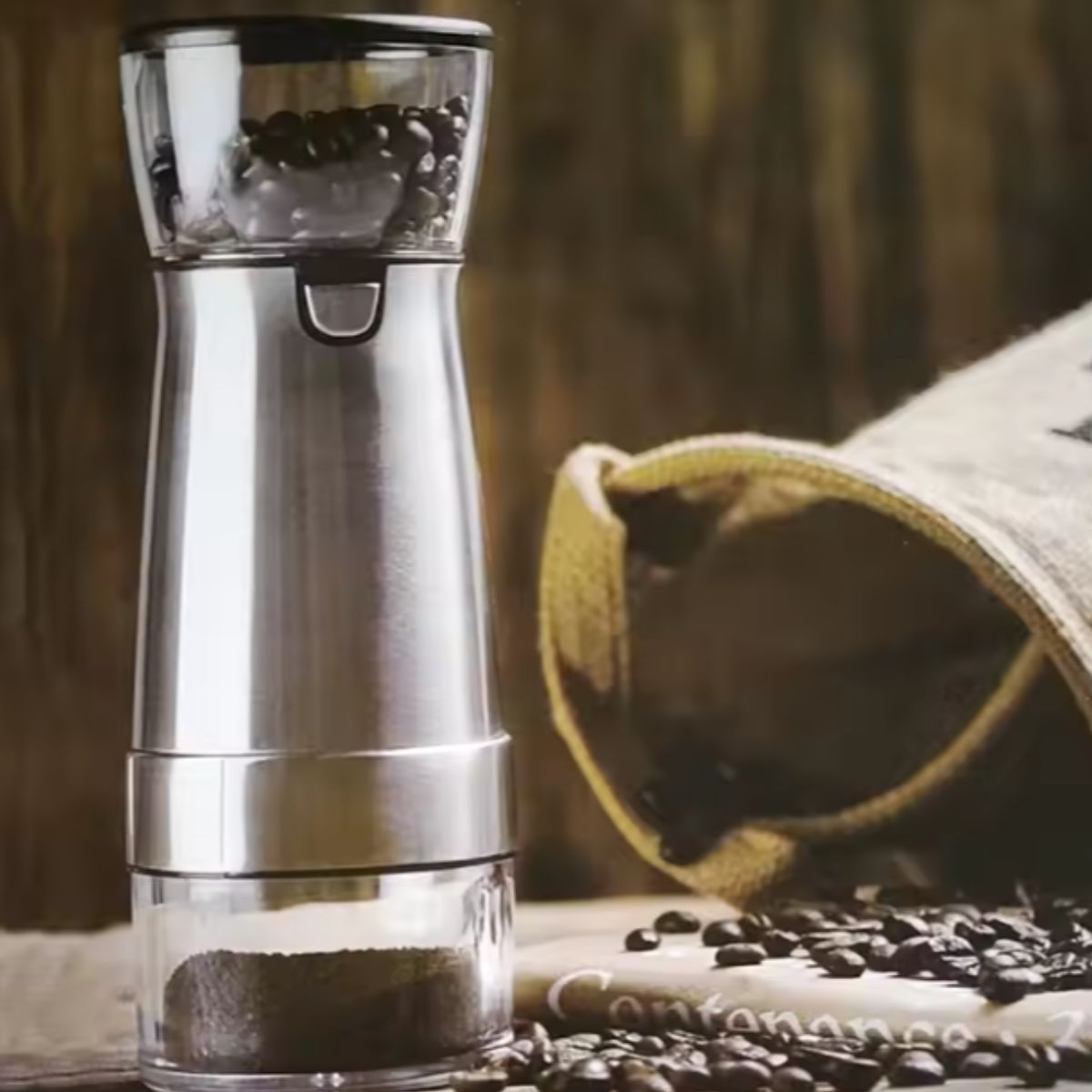 Moedor de Café Elétrico Portátil Recarregável USB Ajustável