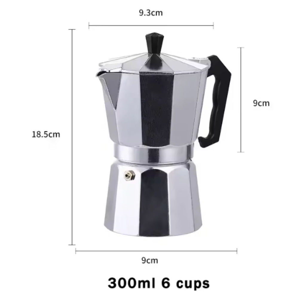 Cafeteira Italiana de Alumínio 300ml para até 6 Xícaras