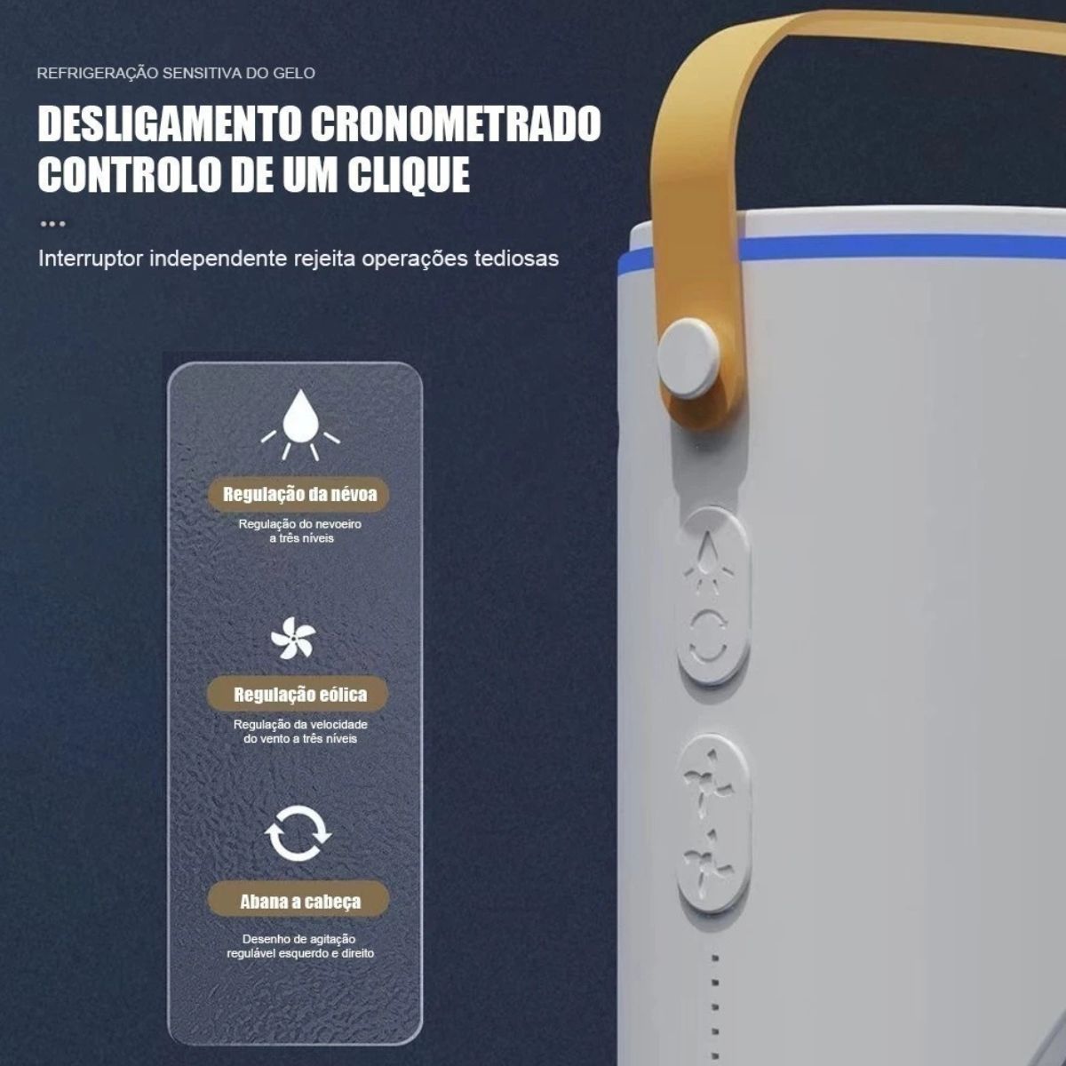 Ventilador Torre Portátil Oscilante com Controle Remoto