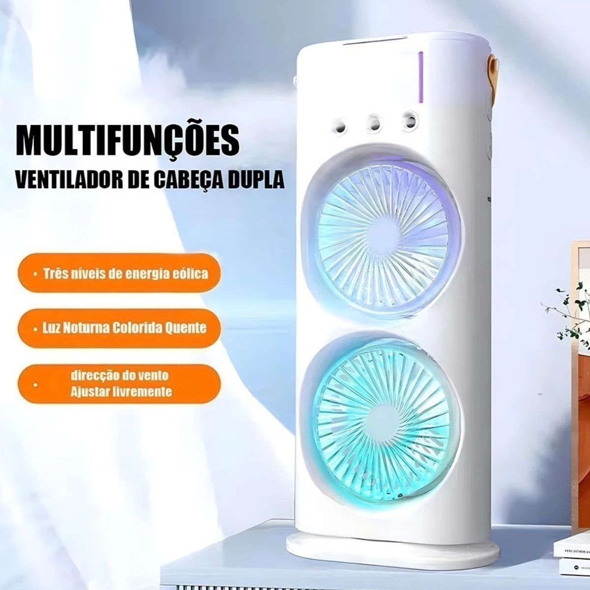 Ventilador Torre Portátil Oscilante com Controle Remoto