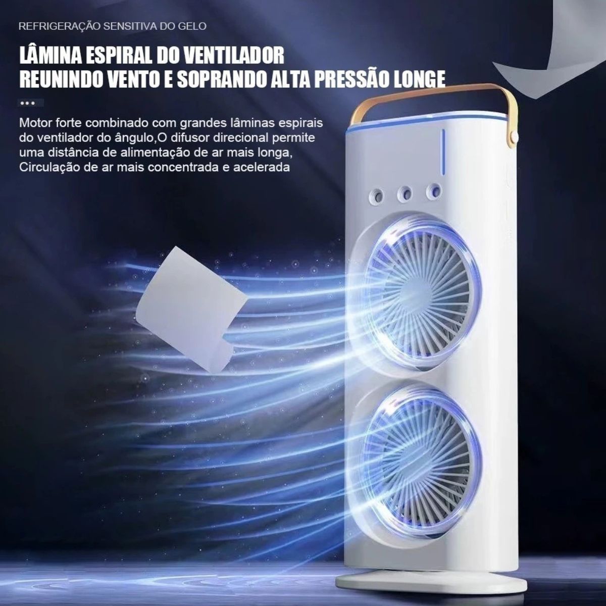 Ventilador Torre Portátil Oscilante com Controle Remoto