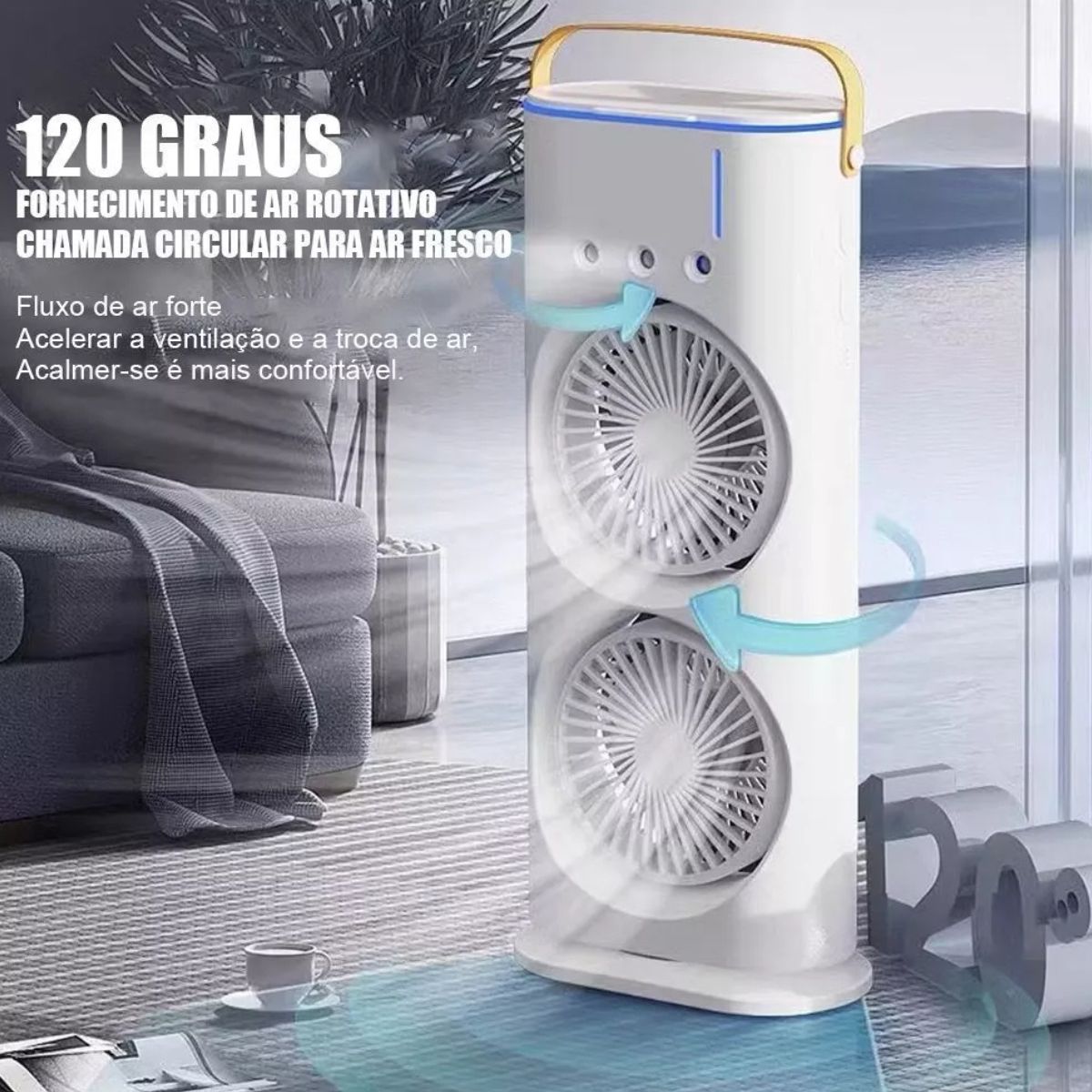 Ventilador Torre Portátil Oscilante com Controle Remoto
