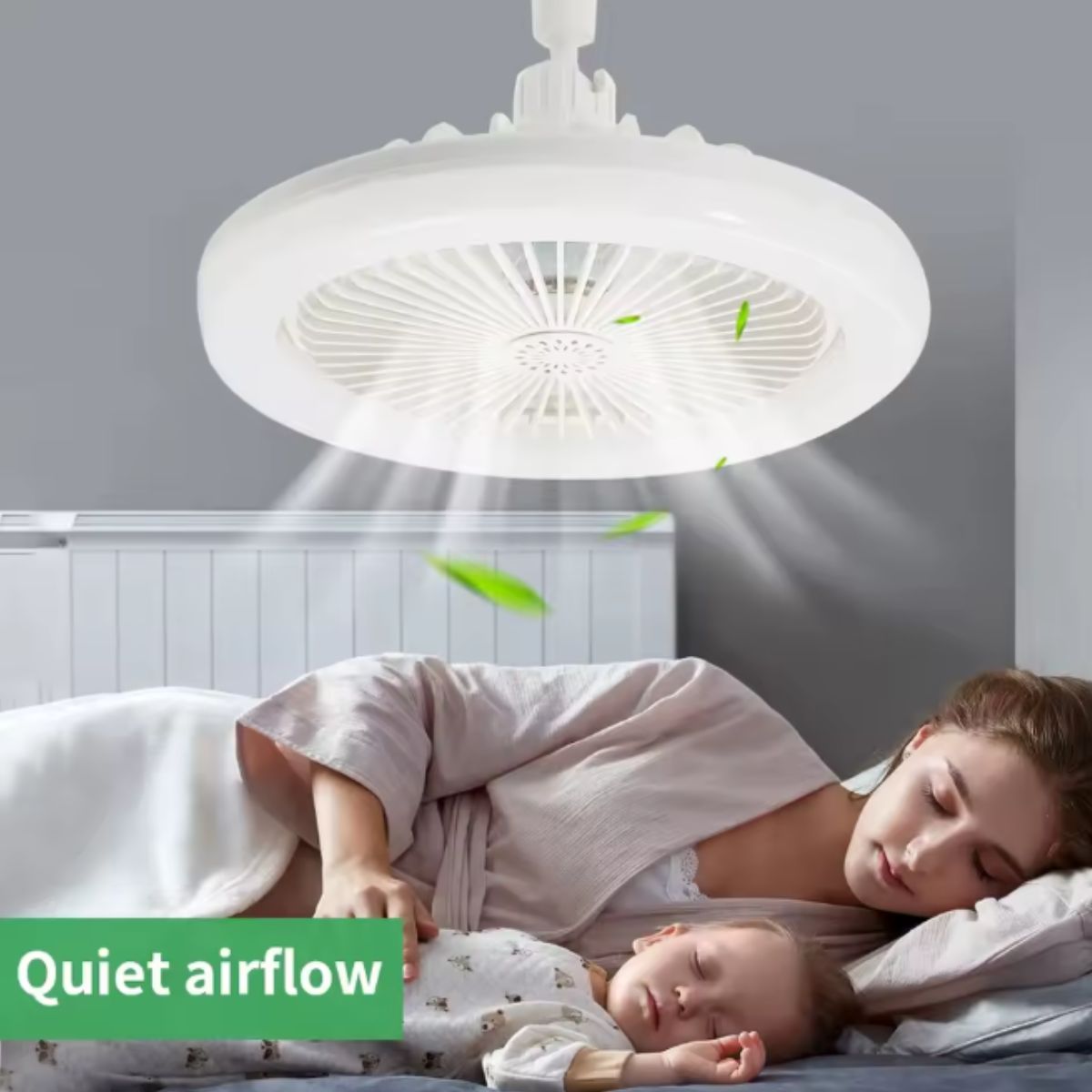 Ventilador de Teto com Luz LED Controle Remoto e Silencioso