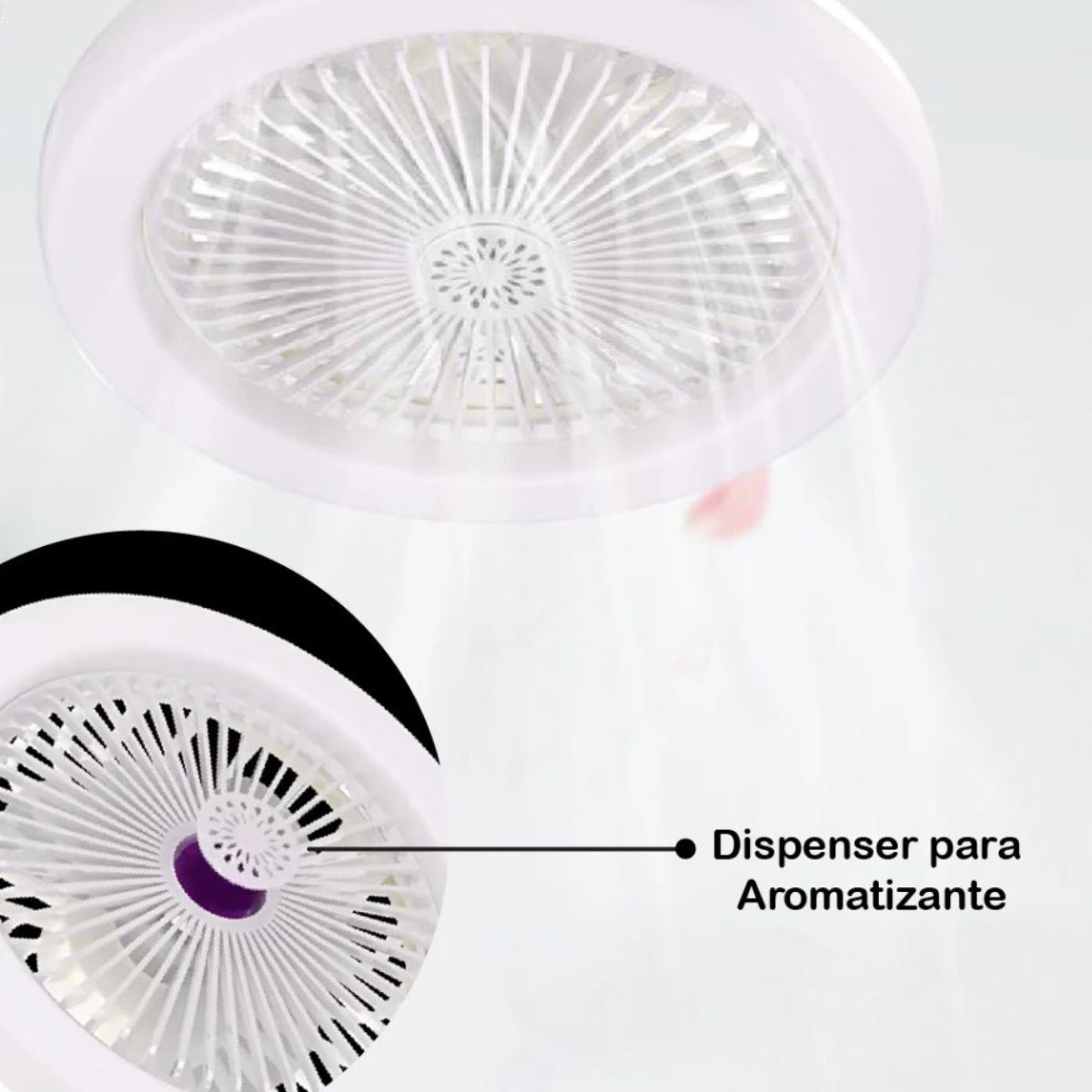 Ventilador de Teto com Luz LED Controle Remoto e Silencioso