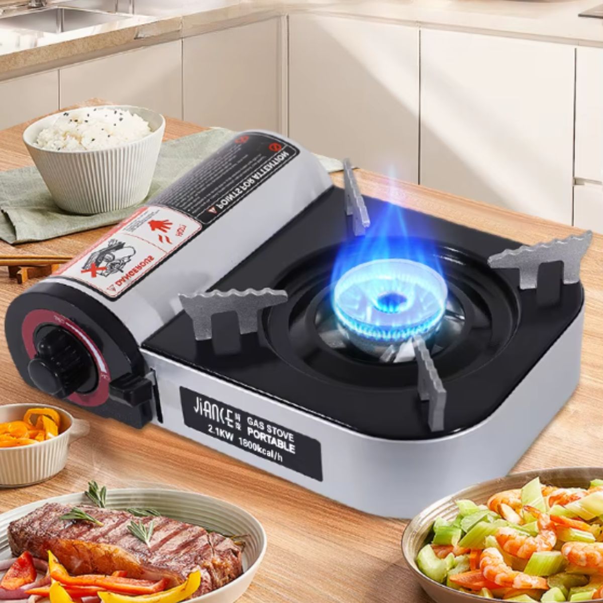 Fogão Portátil a Gás Butano com Ignição Automática