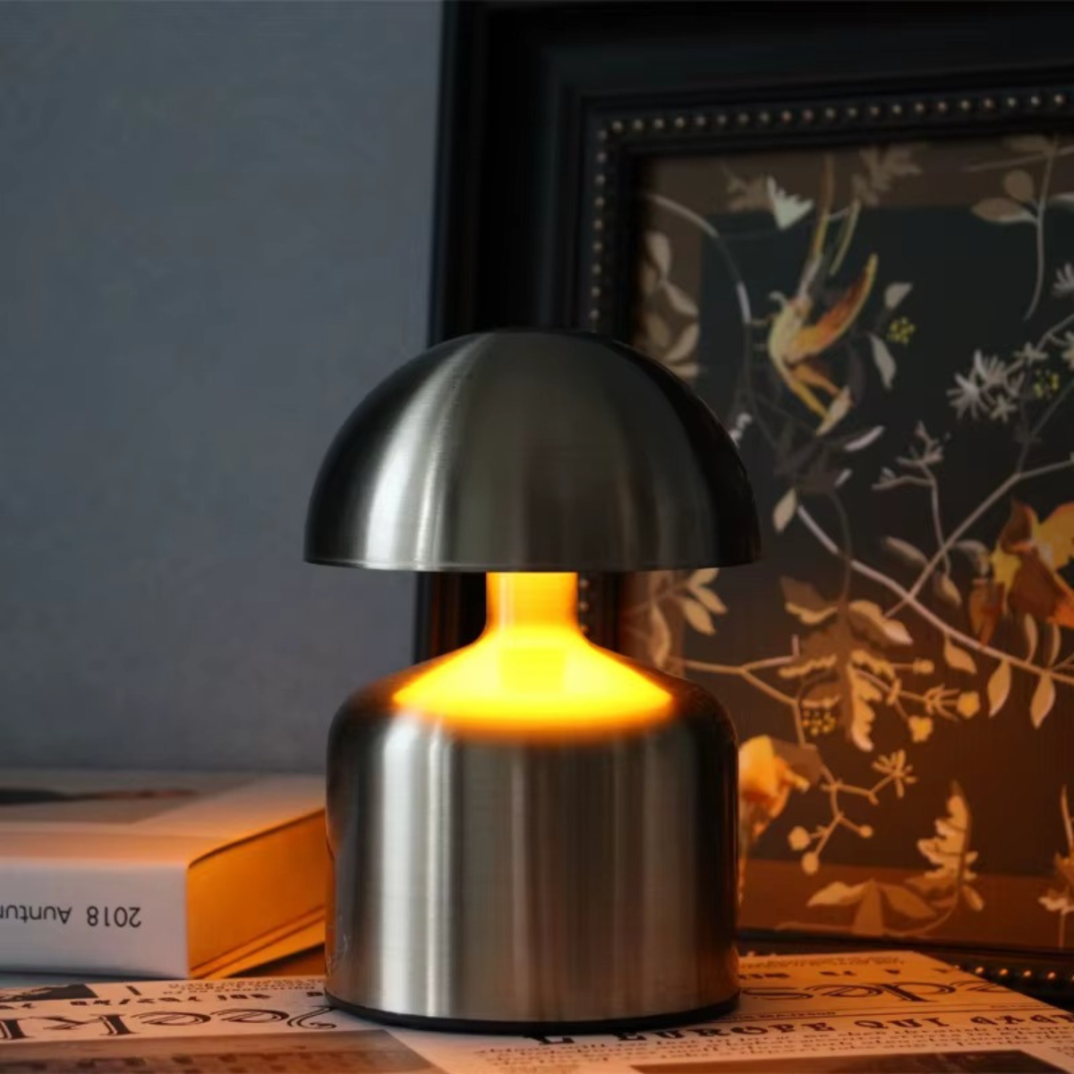 Luminária de Mesa LED Atmosfera 3 Cores Touch Sem Fio USB