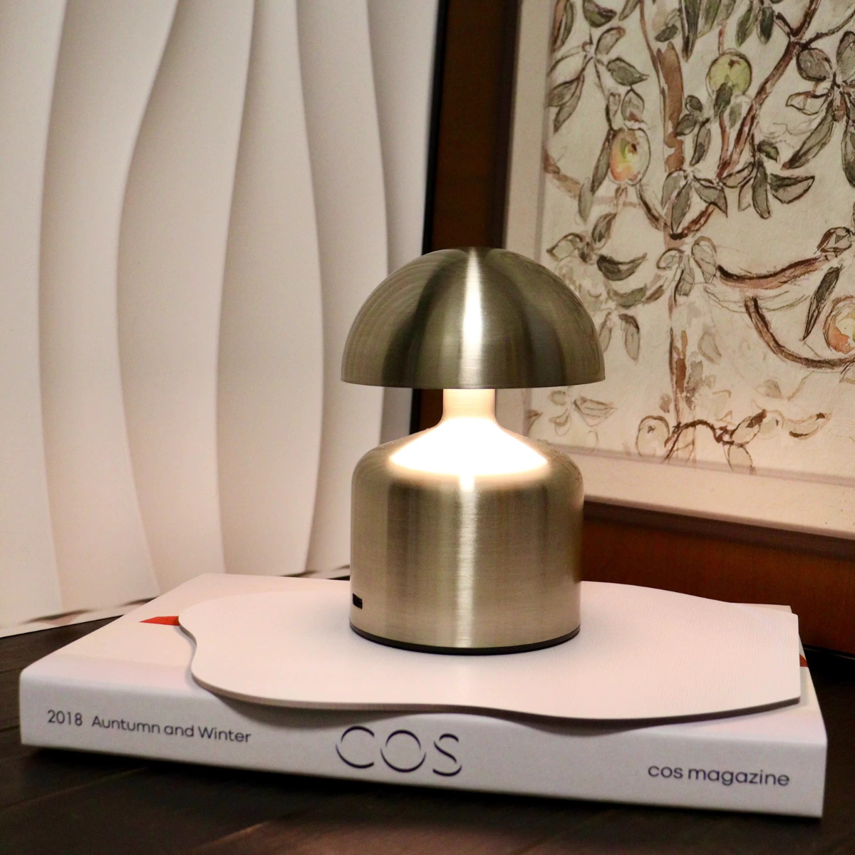 Luminária de Mesa LED Atmosfera 3 Cores Touch Sem Fio USB