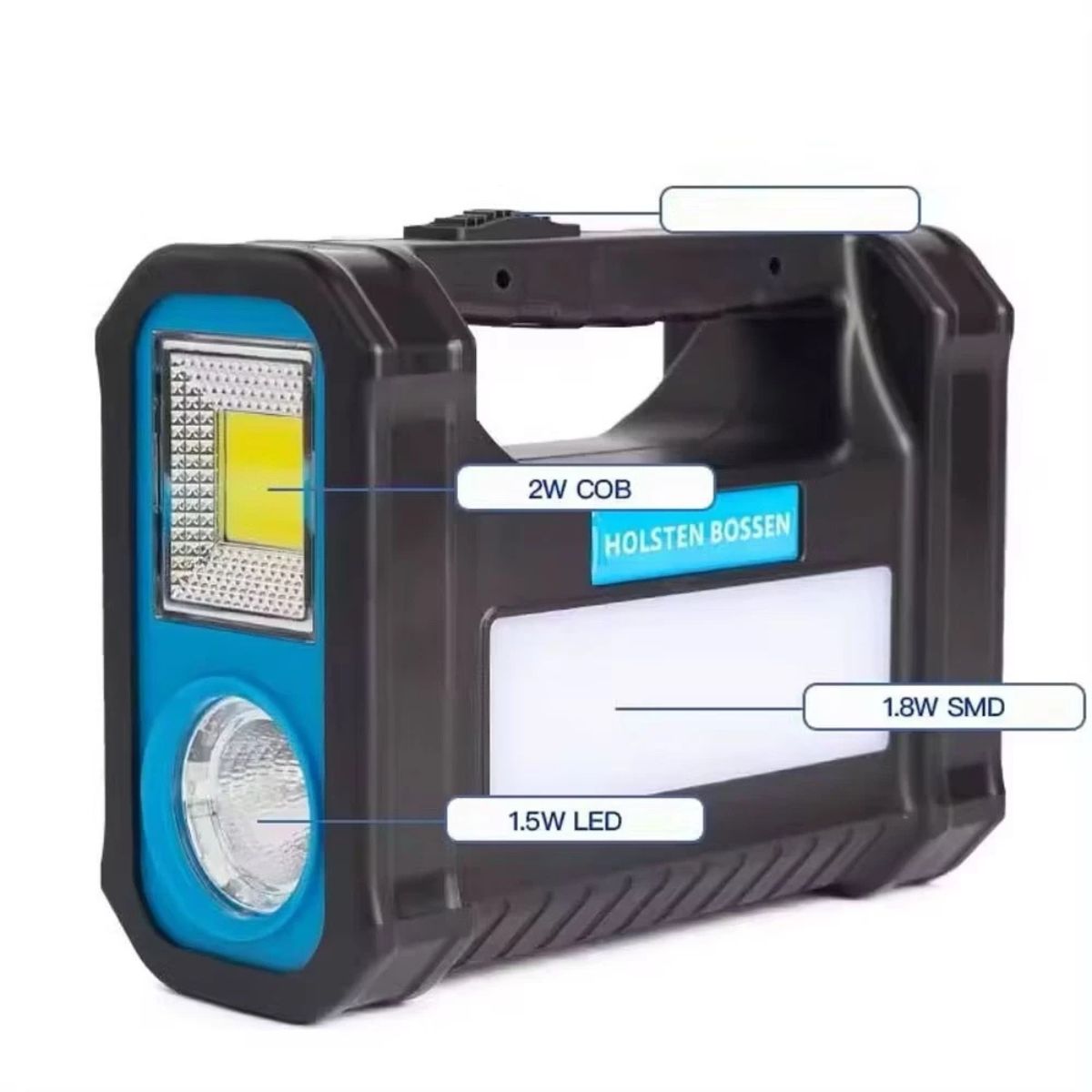 Kit Bateria Portátil com Painel Solar e 3 Lâmpadas LED Camping