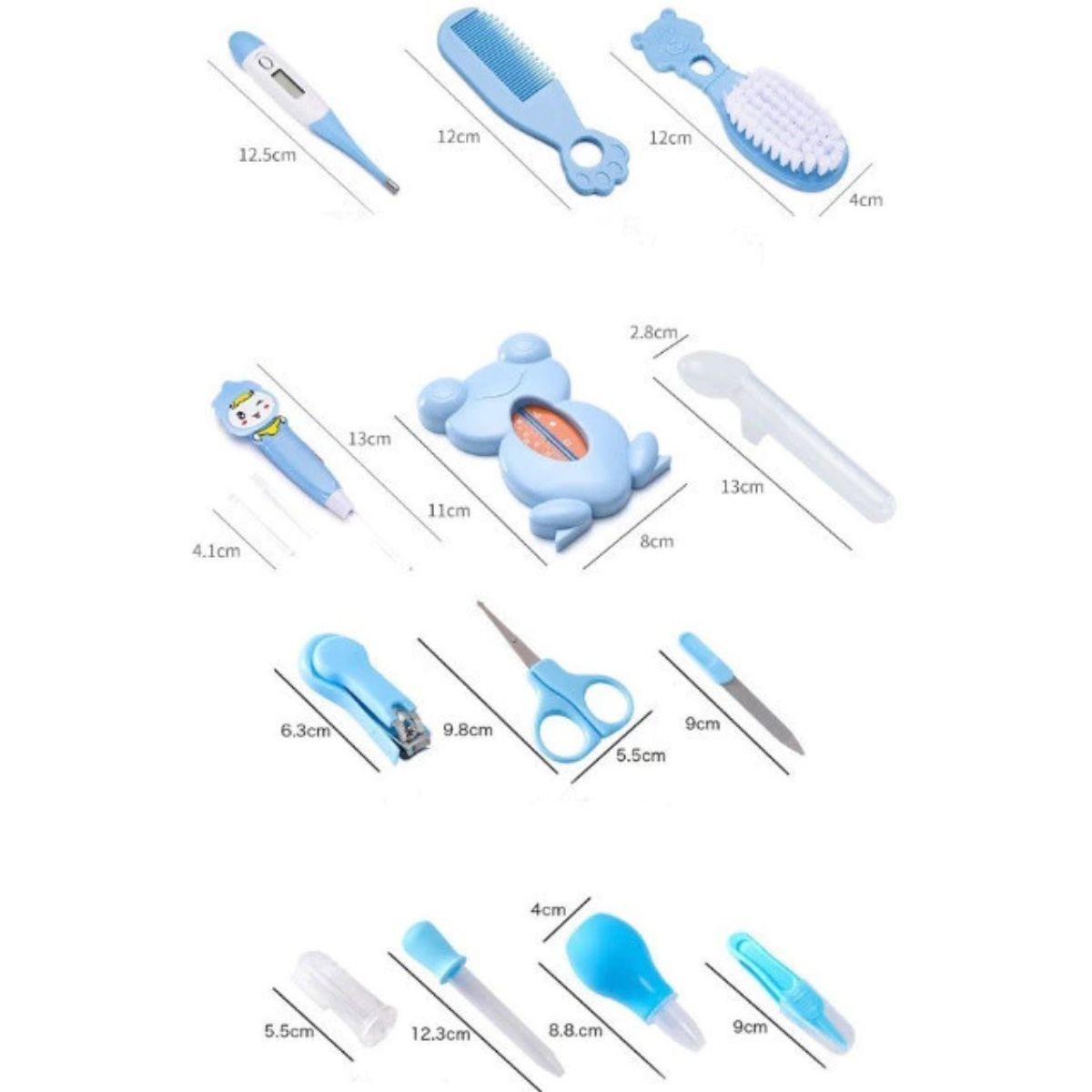 Kit Higiene para Bebê 13 Peças Cuidados Recém nascidos
