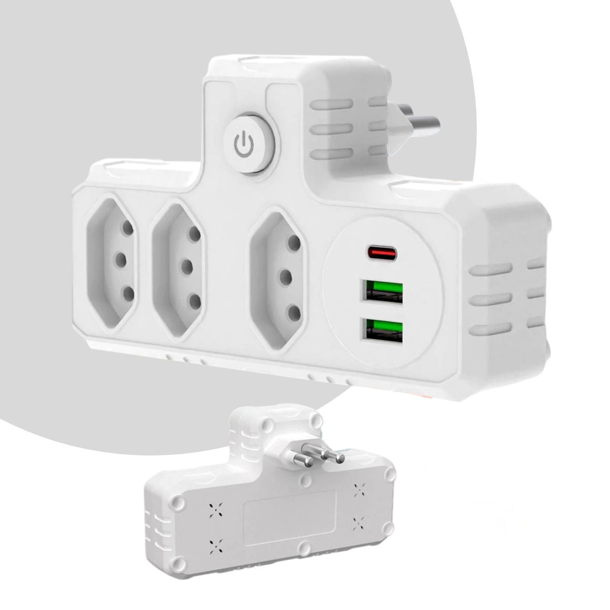 Adaptador Universal USB Tipo-C com Filtro de Linha