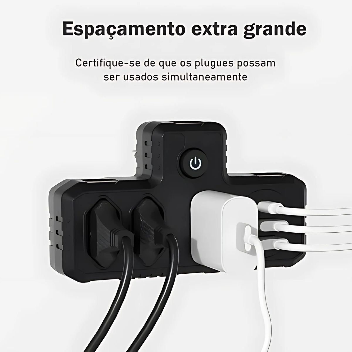 Adaptador Universal USB Tipo-C com Filtro de Linha
