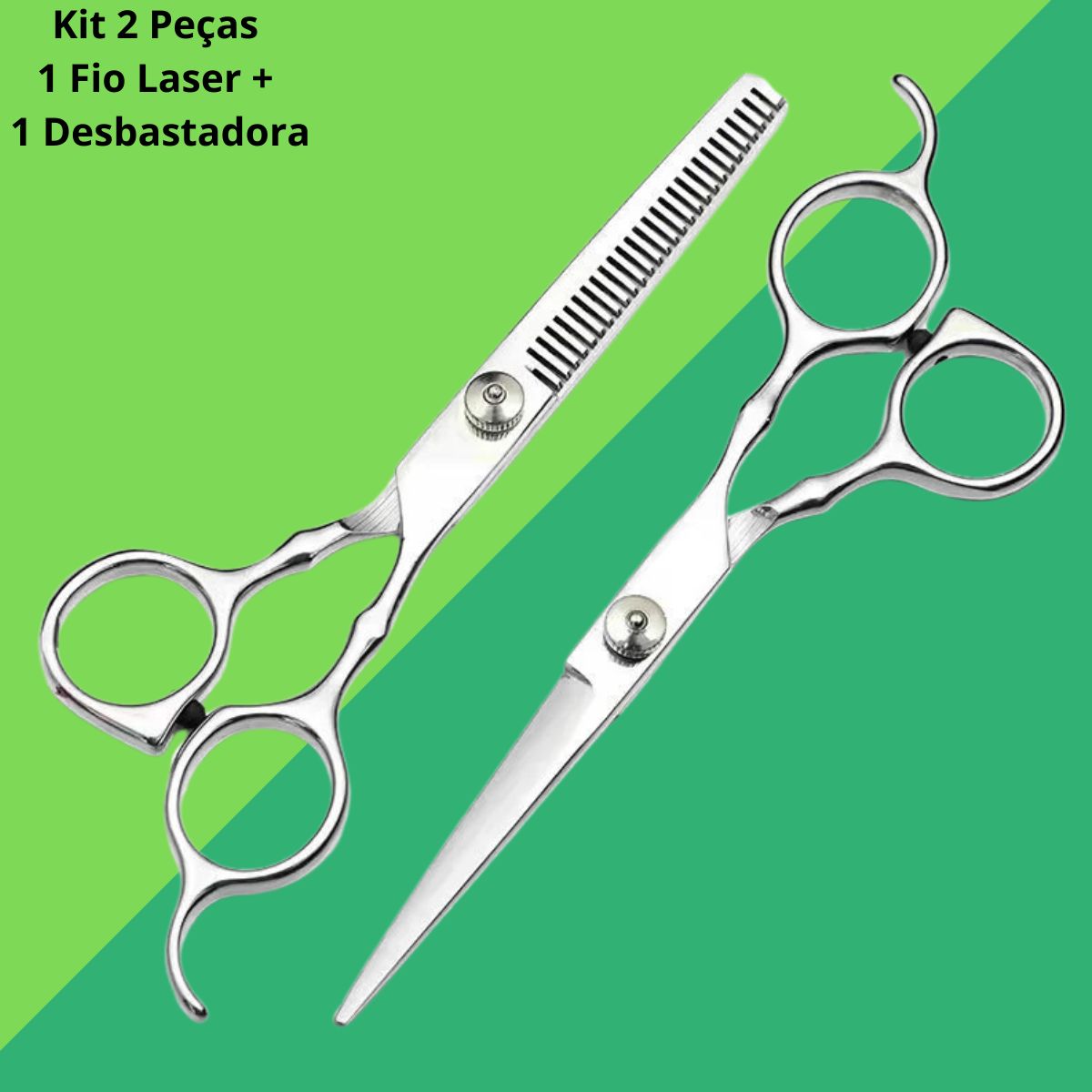 Kit Tesoura Profissional Fio Laser 6 e Desbaste 5.5