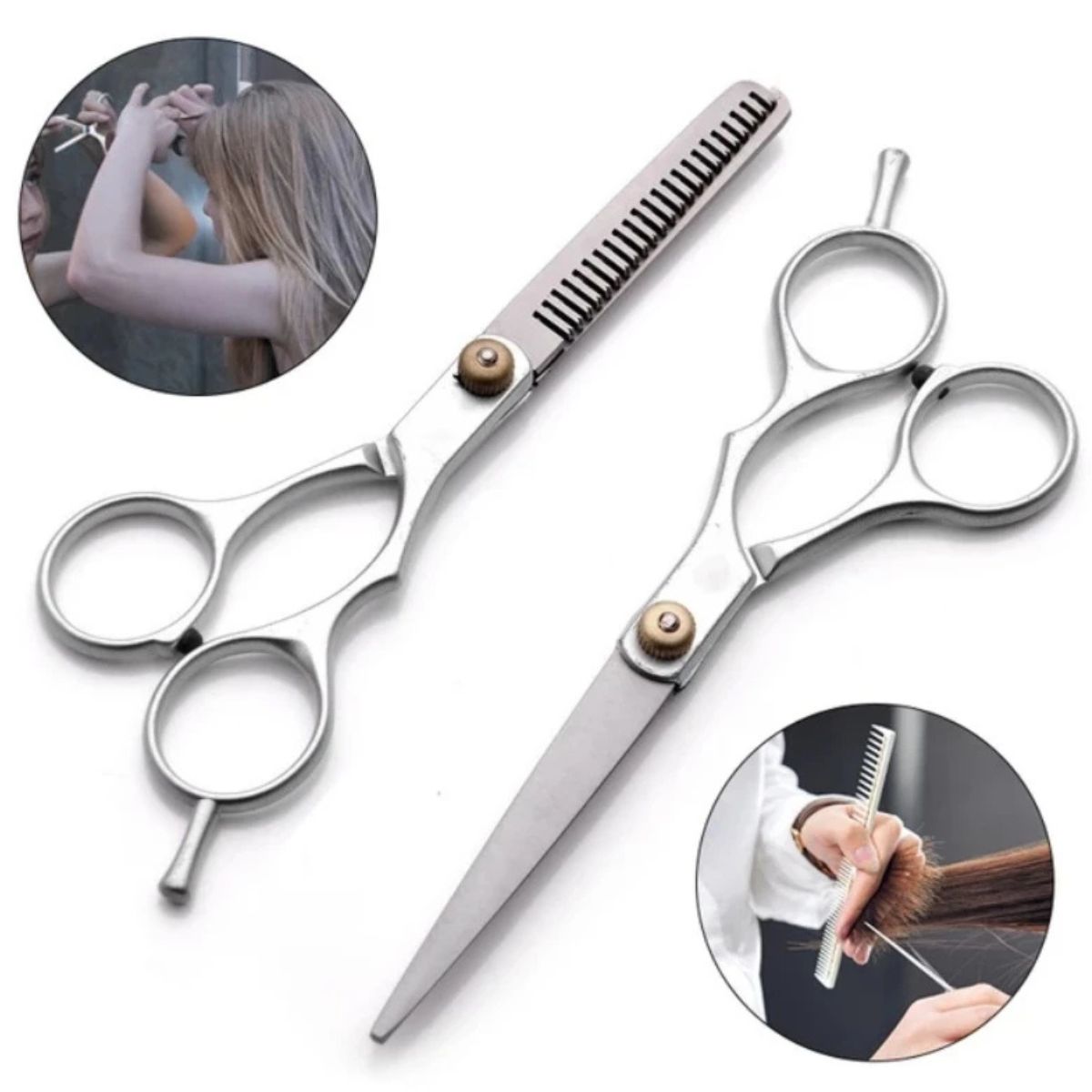 Kit Tesoura Profissional Fio Laser 6 e Desbaste 5.5