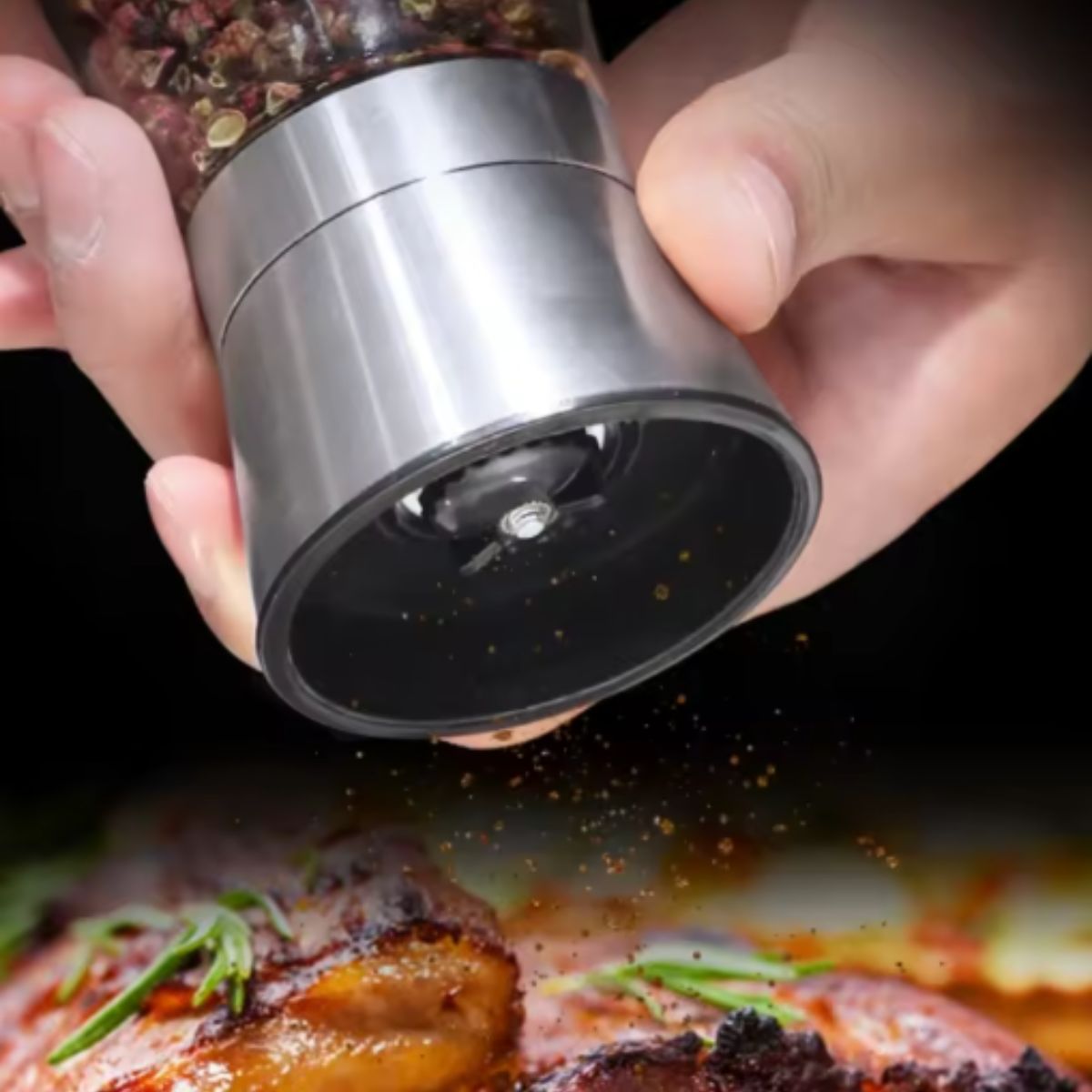 Moedor de Pimenta e Sal com Moinho de Aço Inoxidável