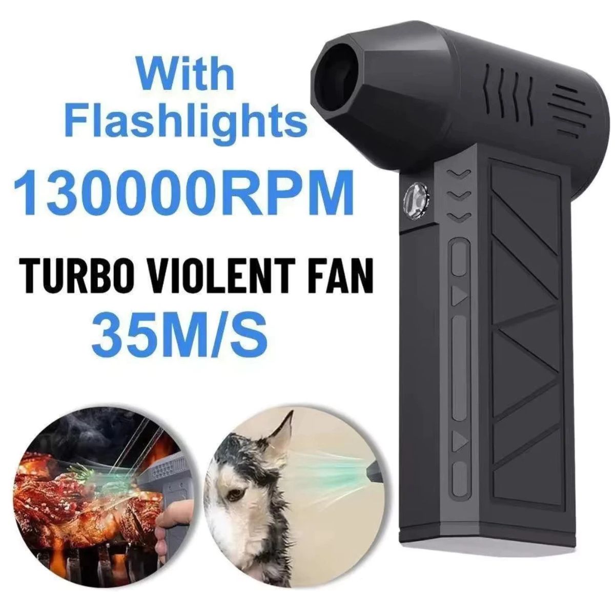 Mini Secador Turbo Jet Fan Compacto e Secagem Rápida
