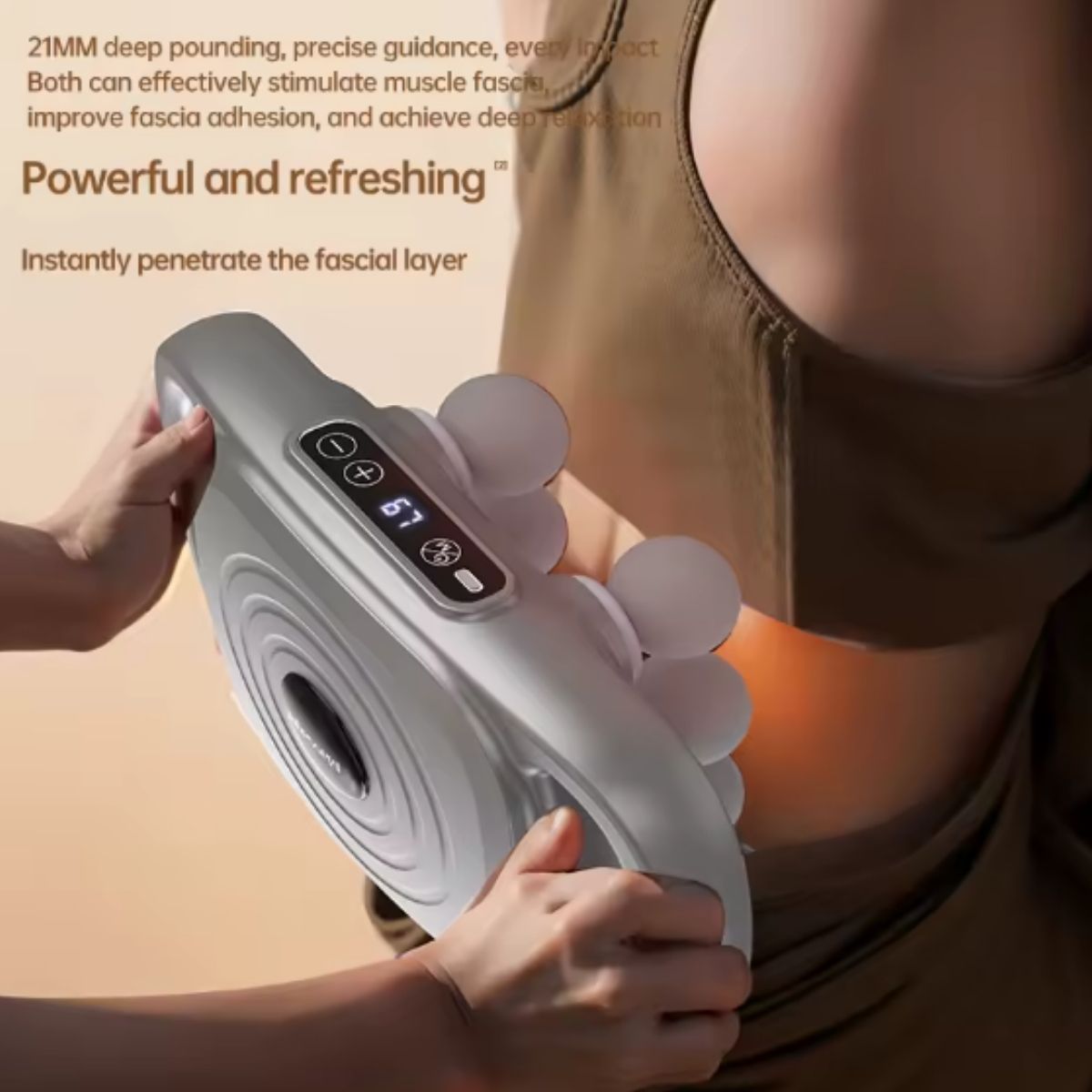 Massageador Elétrico Recarregável com 6 Cabeça