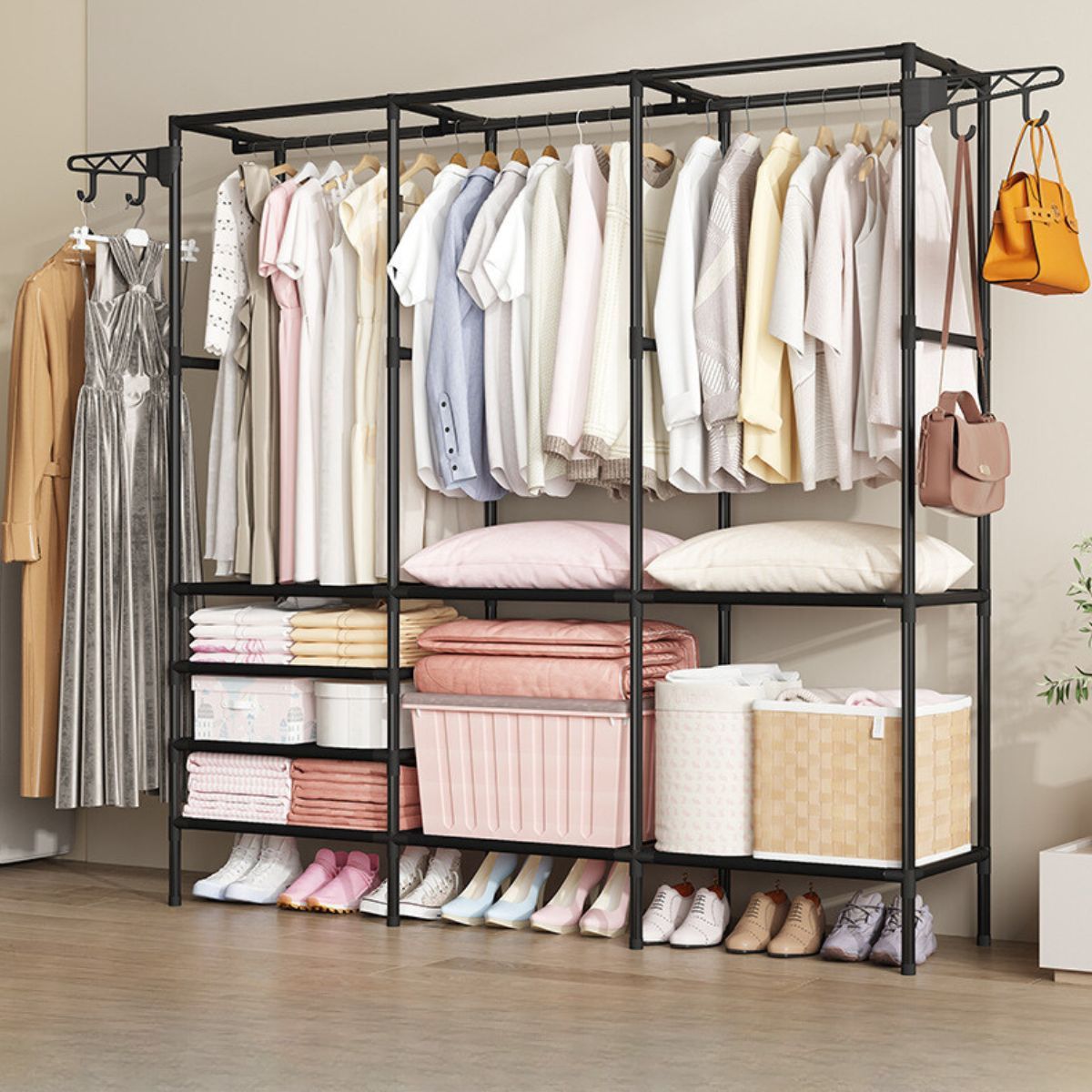 Organizador de Roupa Desmontável 3 Colunas para Closet