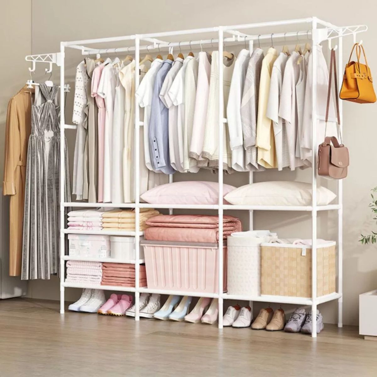 Organizador de Roupa Desmontável 3 Colunas para Closet