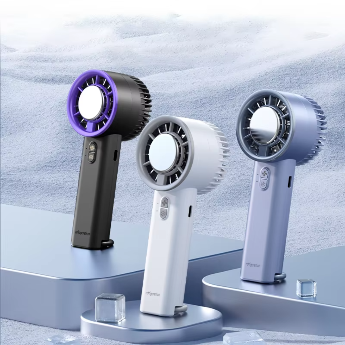 Mini Ventilador Portátil com Refrigeração a Gelo 10W 6cm