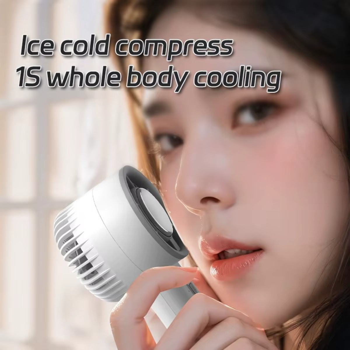 Mini Ventilador Portátil com Refrigeração a Gelo 10W 6cm