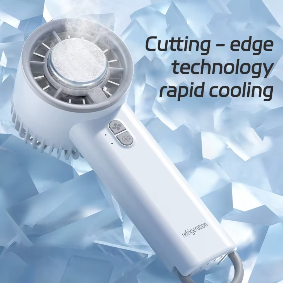 Mini Ventilador Portátil com Refrigeração a Gelo 10W 6cm