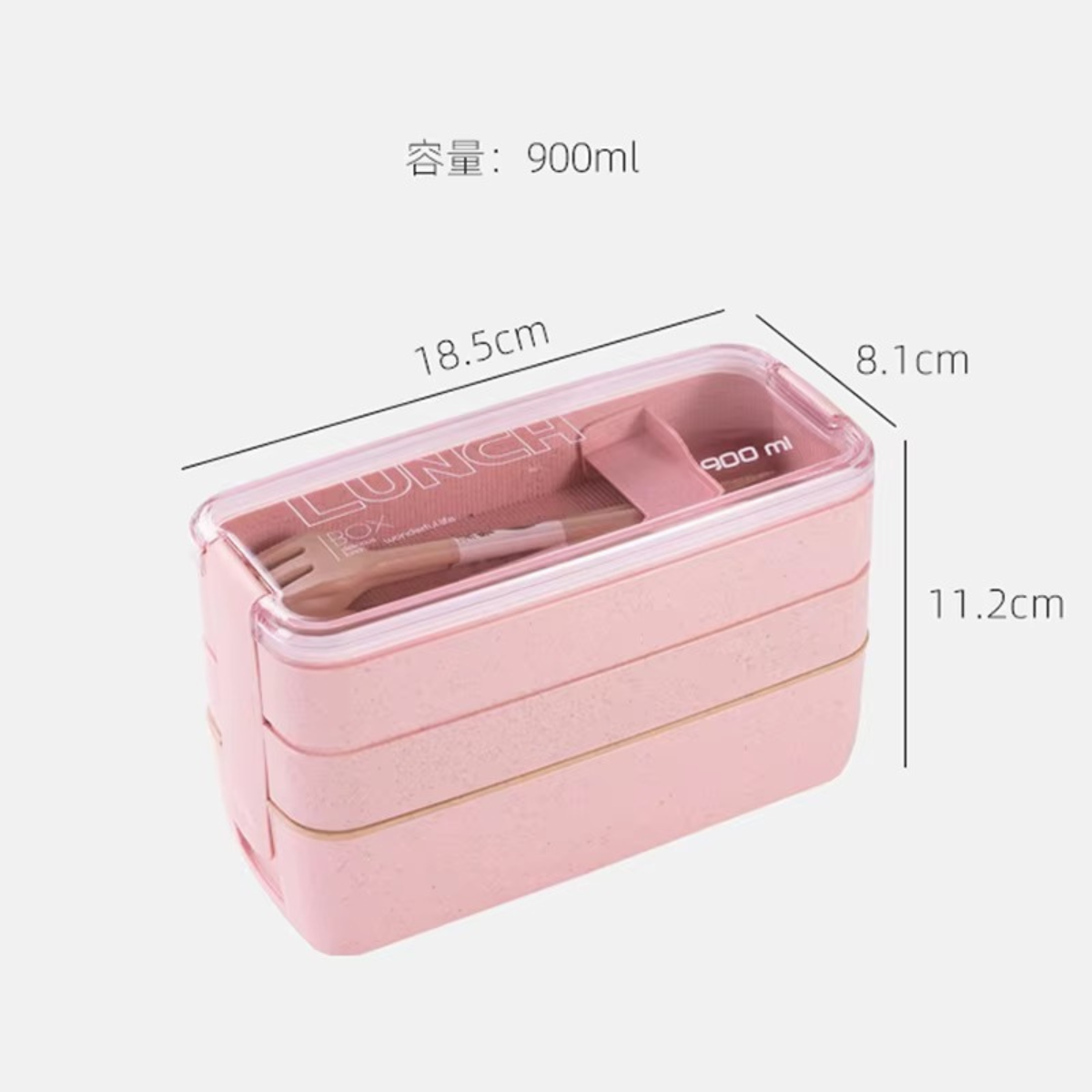 Rarapop Kit Lancheira Japonesa Bento Box com Colher e Garfo