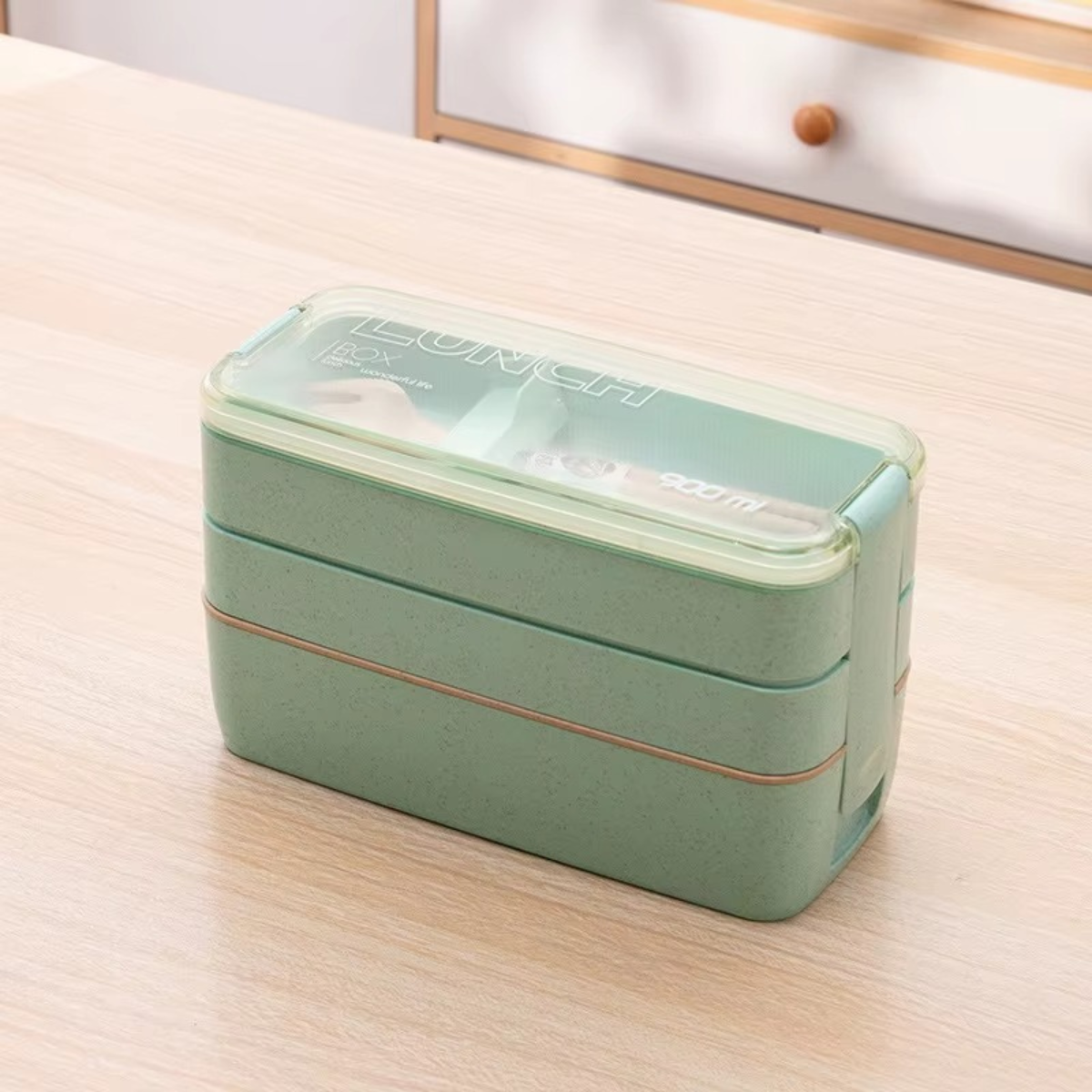 Rarapop Kit Lancheira Japonesa Bento Box com Colher e Garfo