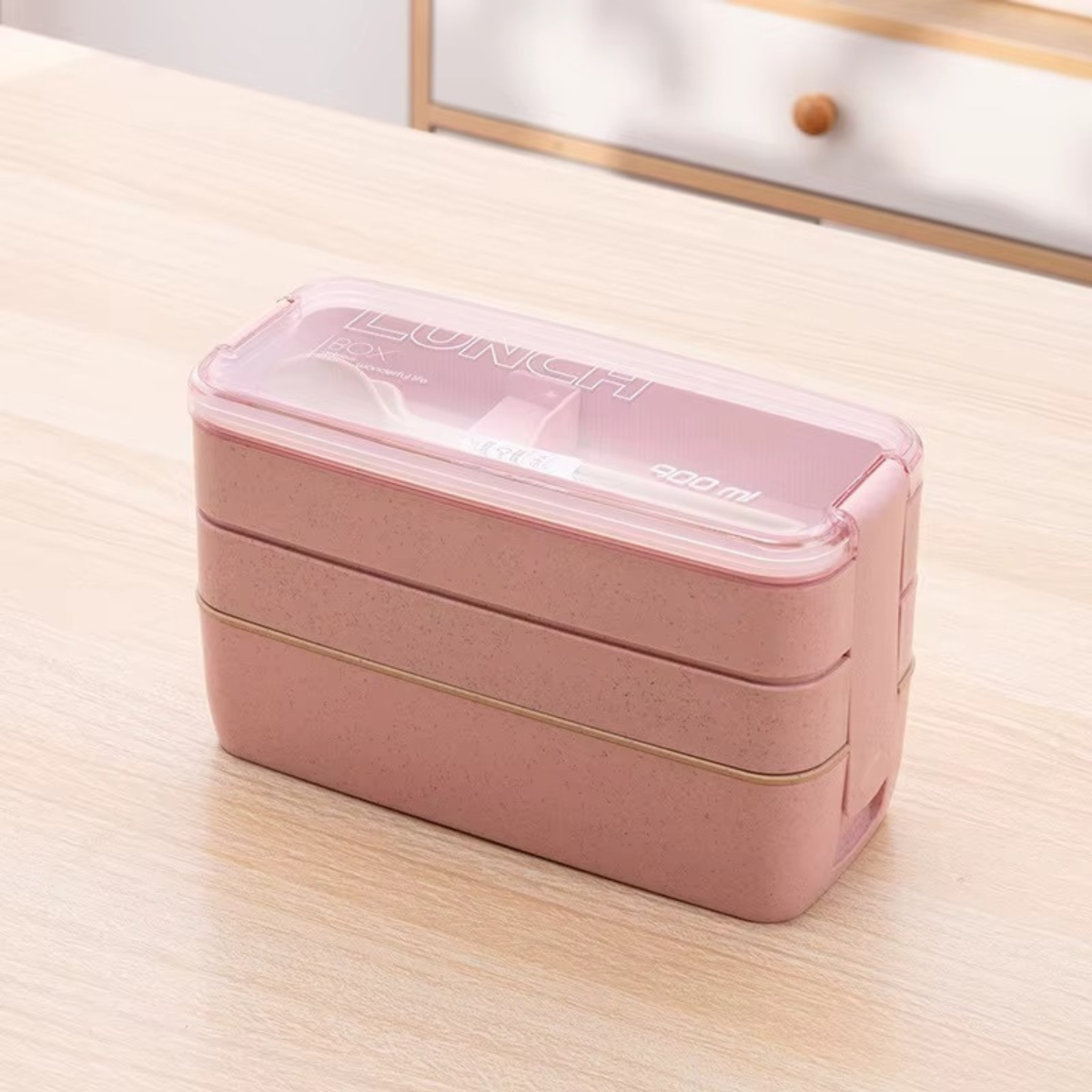 Rarapop Kit Lancheira Japonesa Bento Box com Colher e Garfo