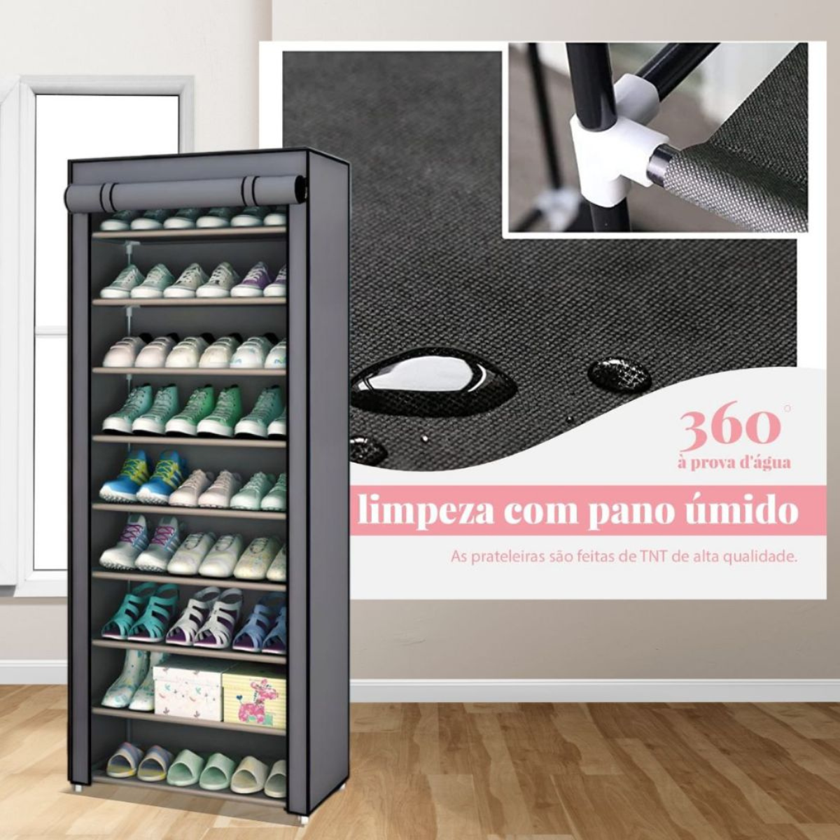Sapateira Organizadora 9 Prateleiras Mais Espaço