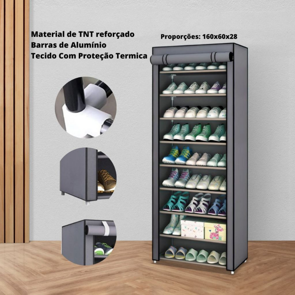 Sapateira Organizadora 9 Prateleiras Mais Espaço