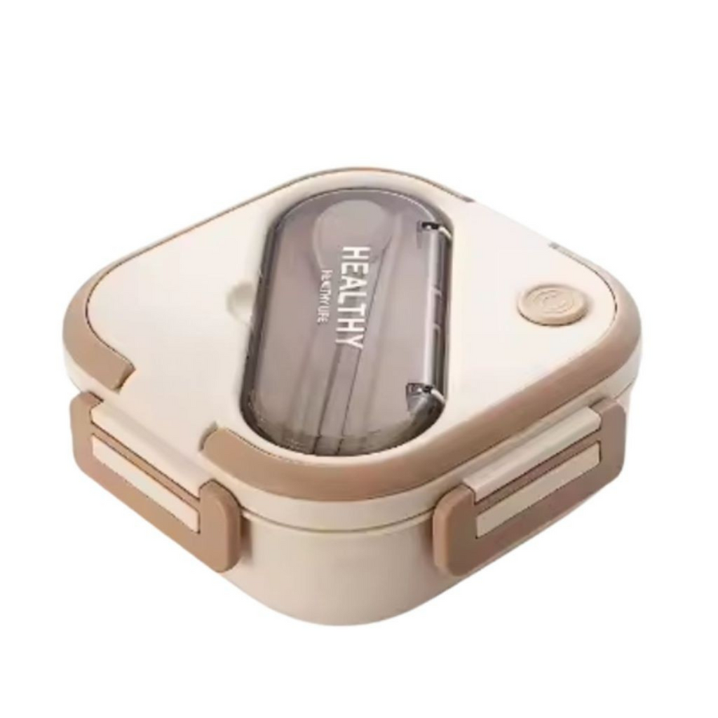 Pote Marmita 1300ml com 3 Divisórias Talheres e Suporte para Celular na Tampa